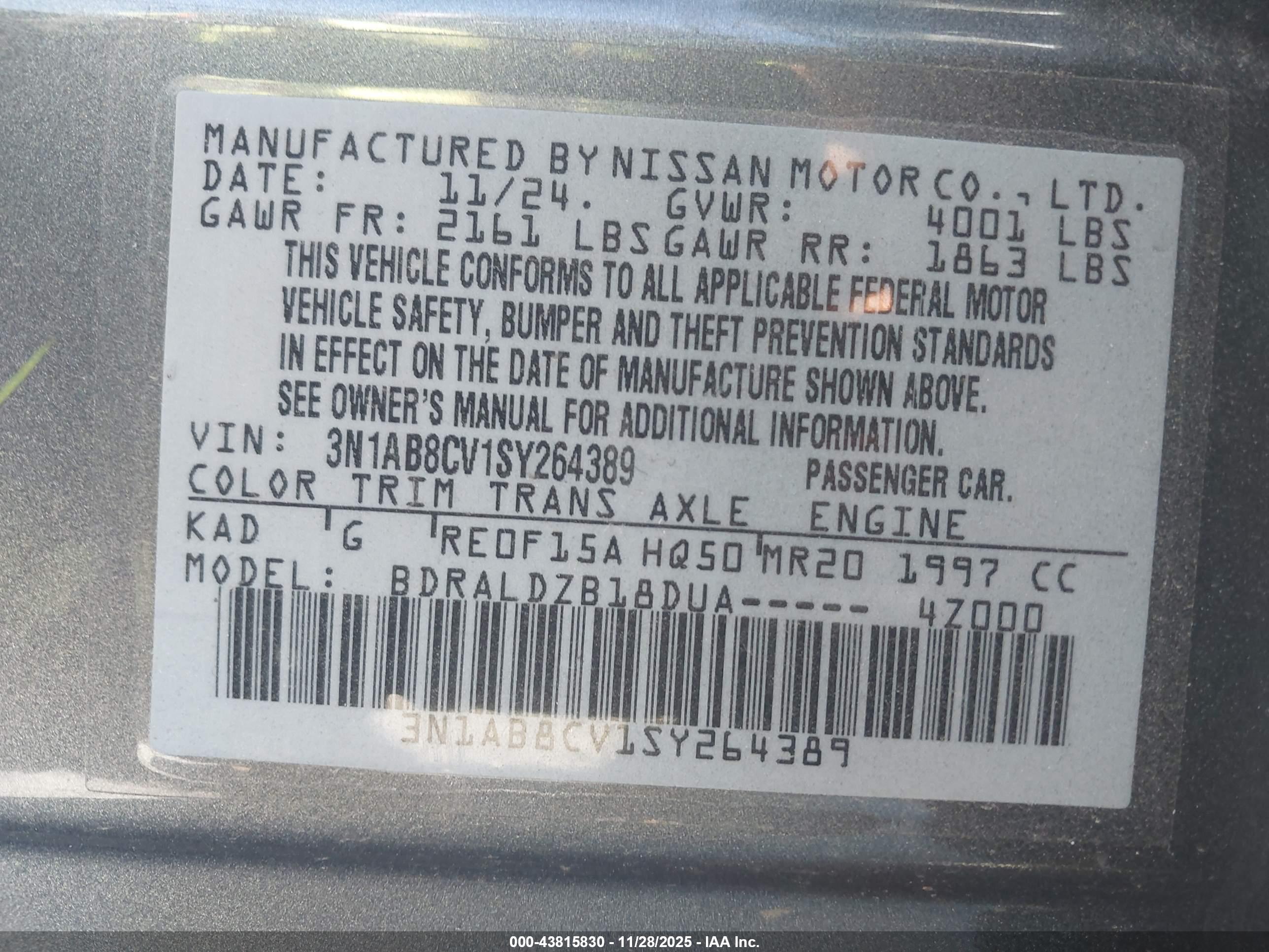 NISSAN SENTRA image 9