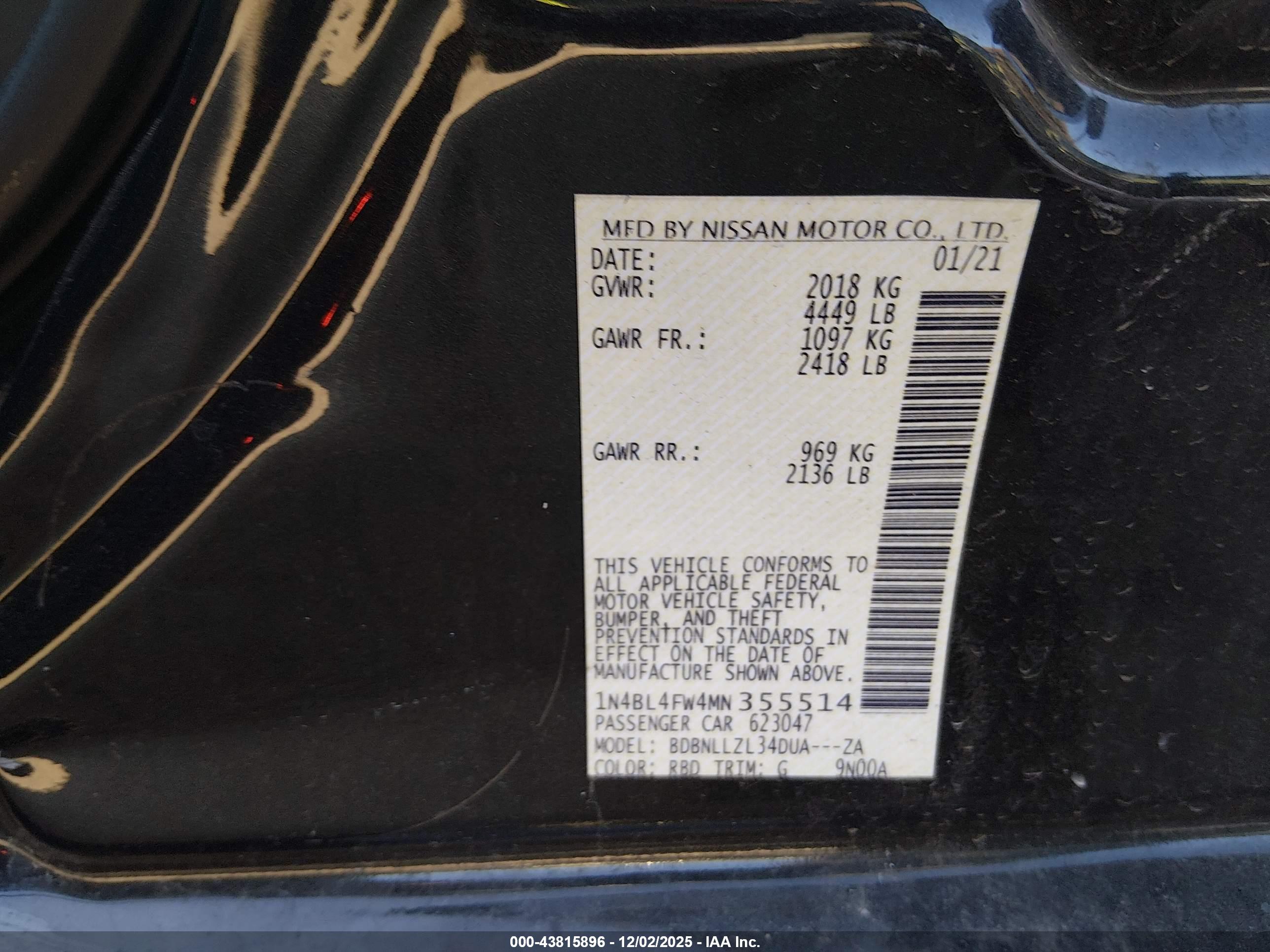 NISSAN ALTIMA image 9