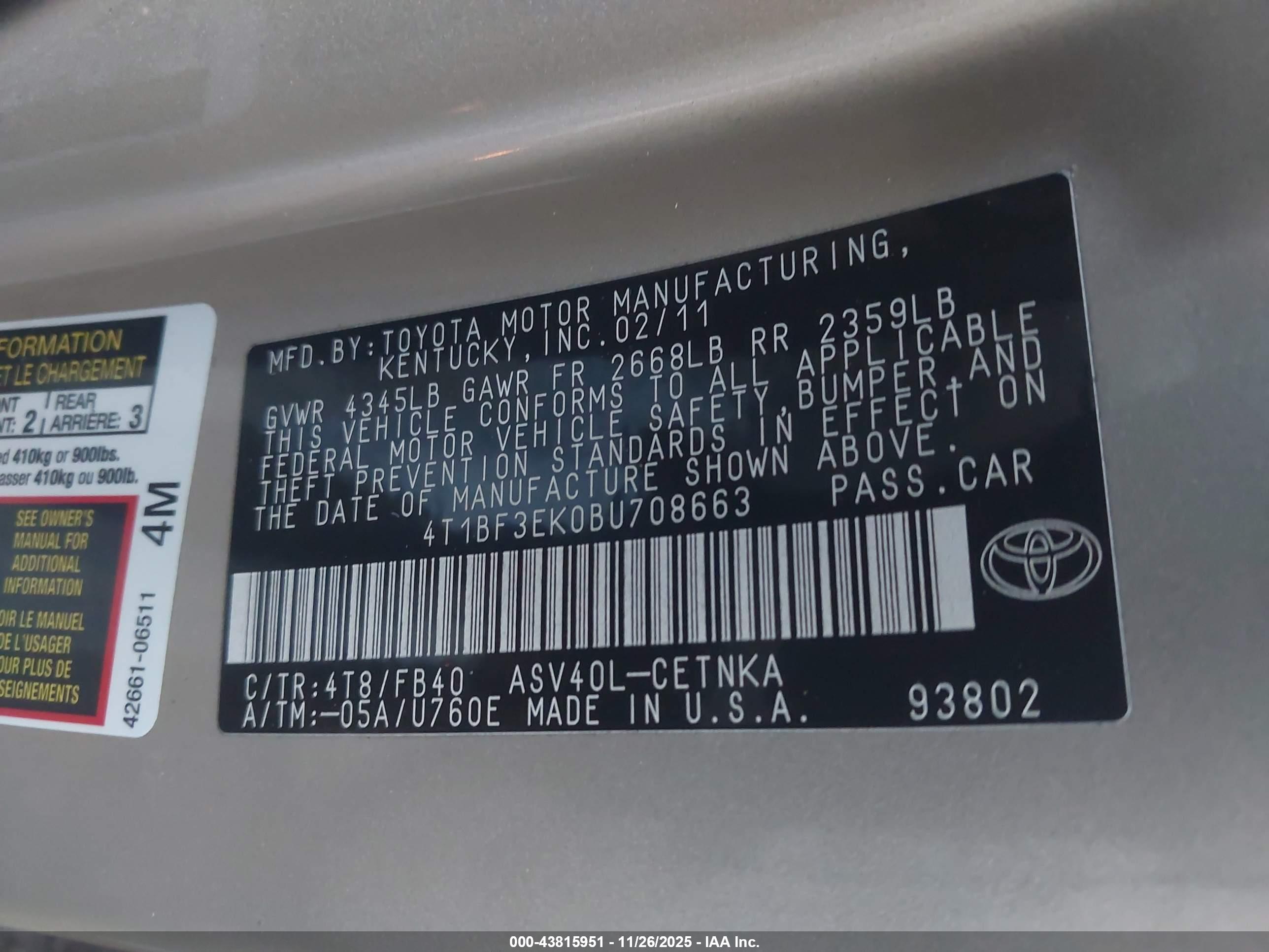 TOYOTA CAMRY image 9