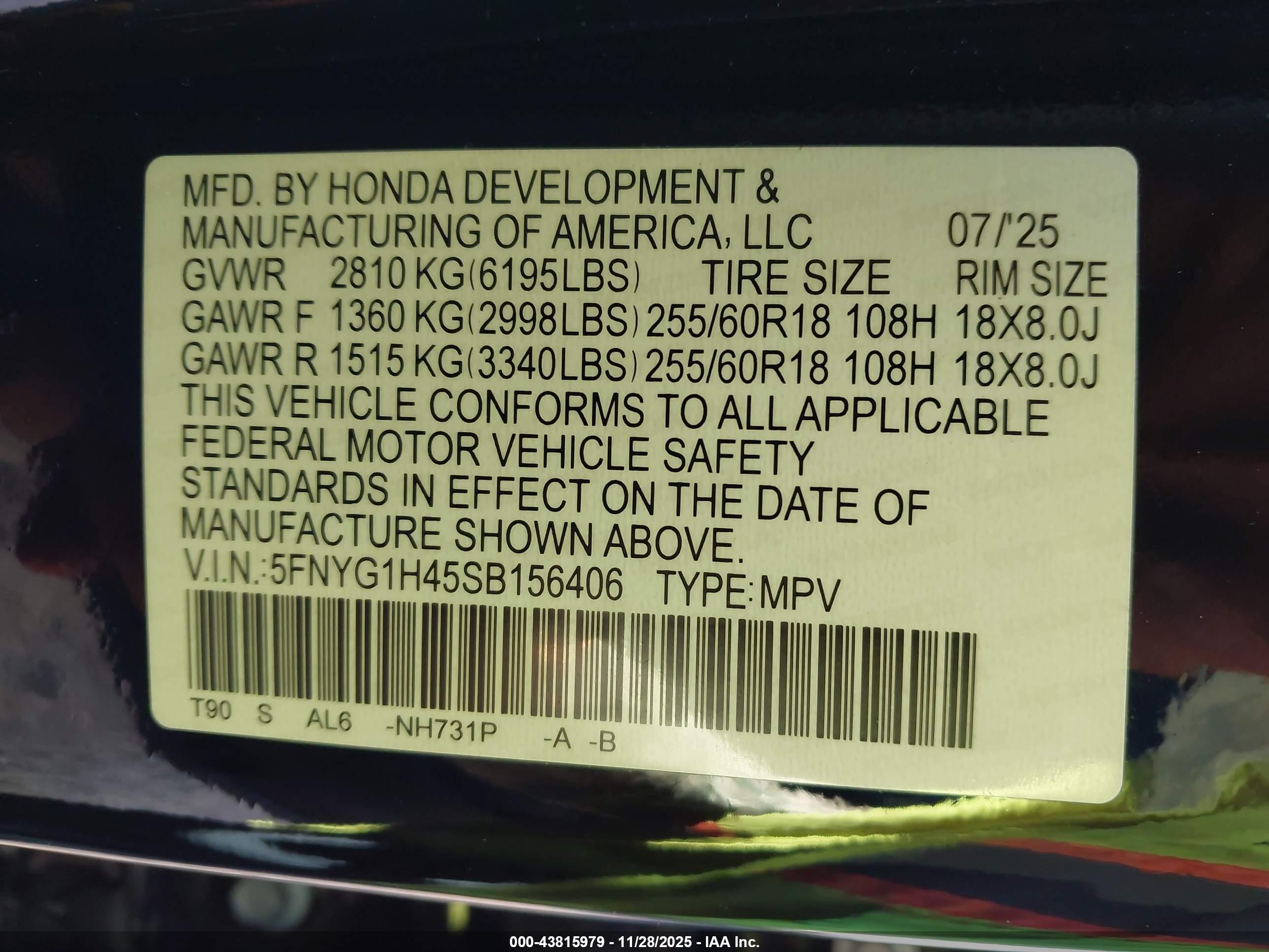 HONDA PILOT image 9