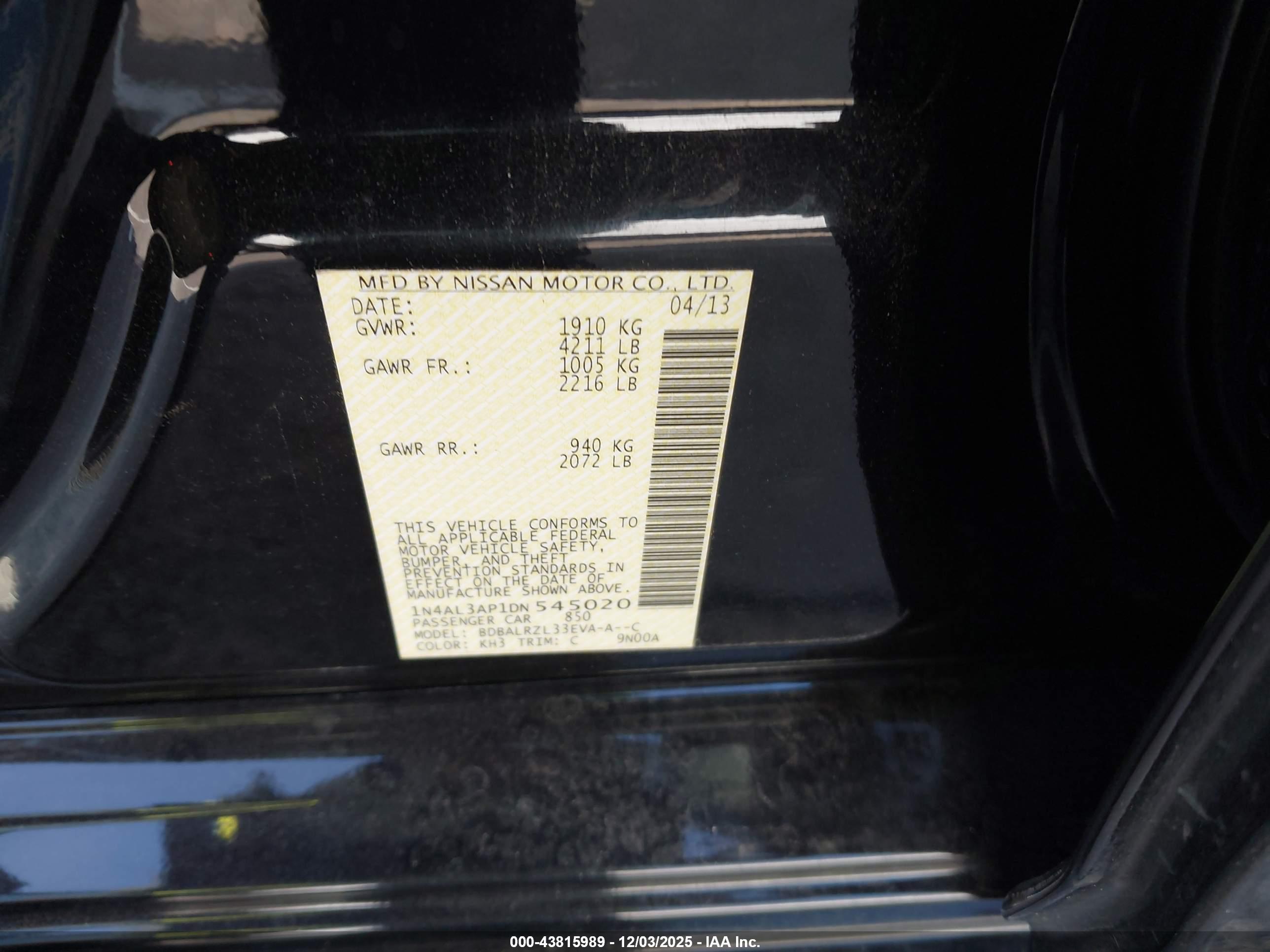 NISSAN ALTIMA image 9
