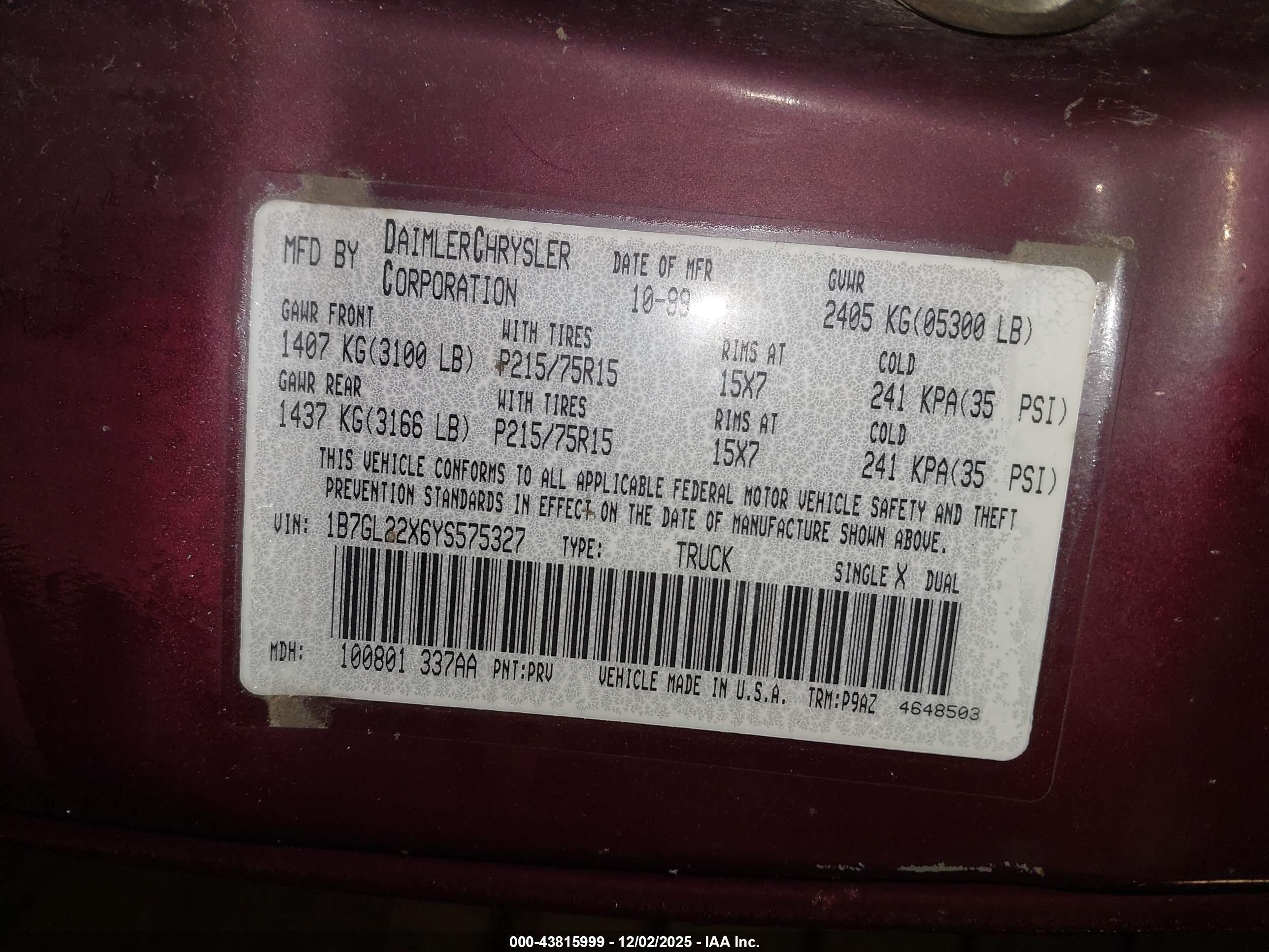 DODGE DAKOTA image 9