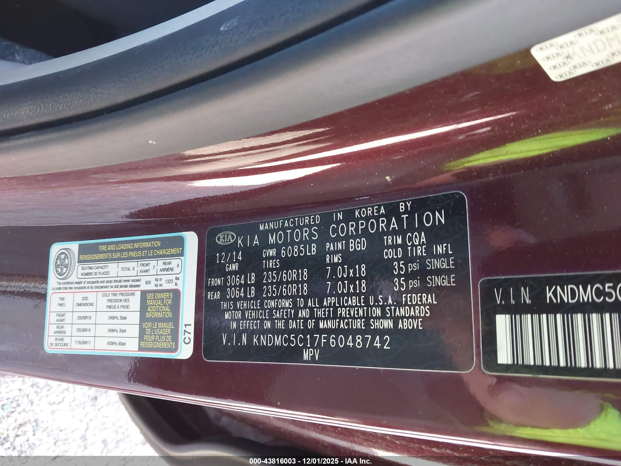 KIA SEDONA image 9
