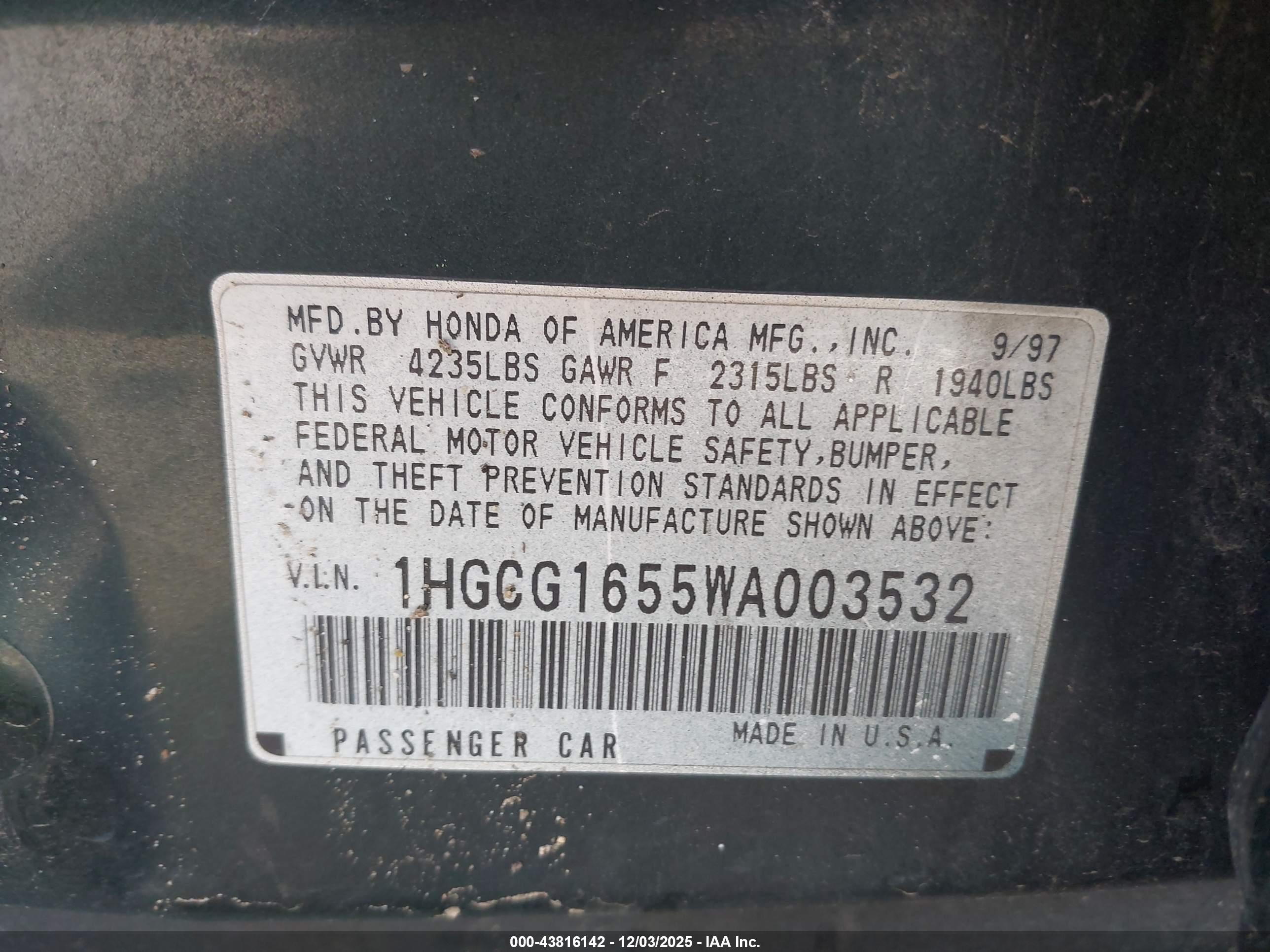 HONDA ACCORD image 9