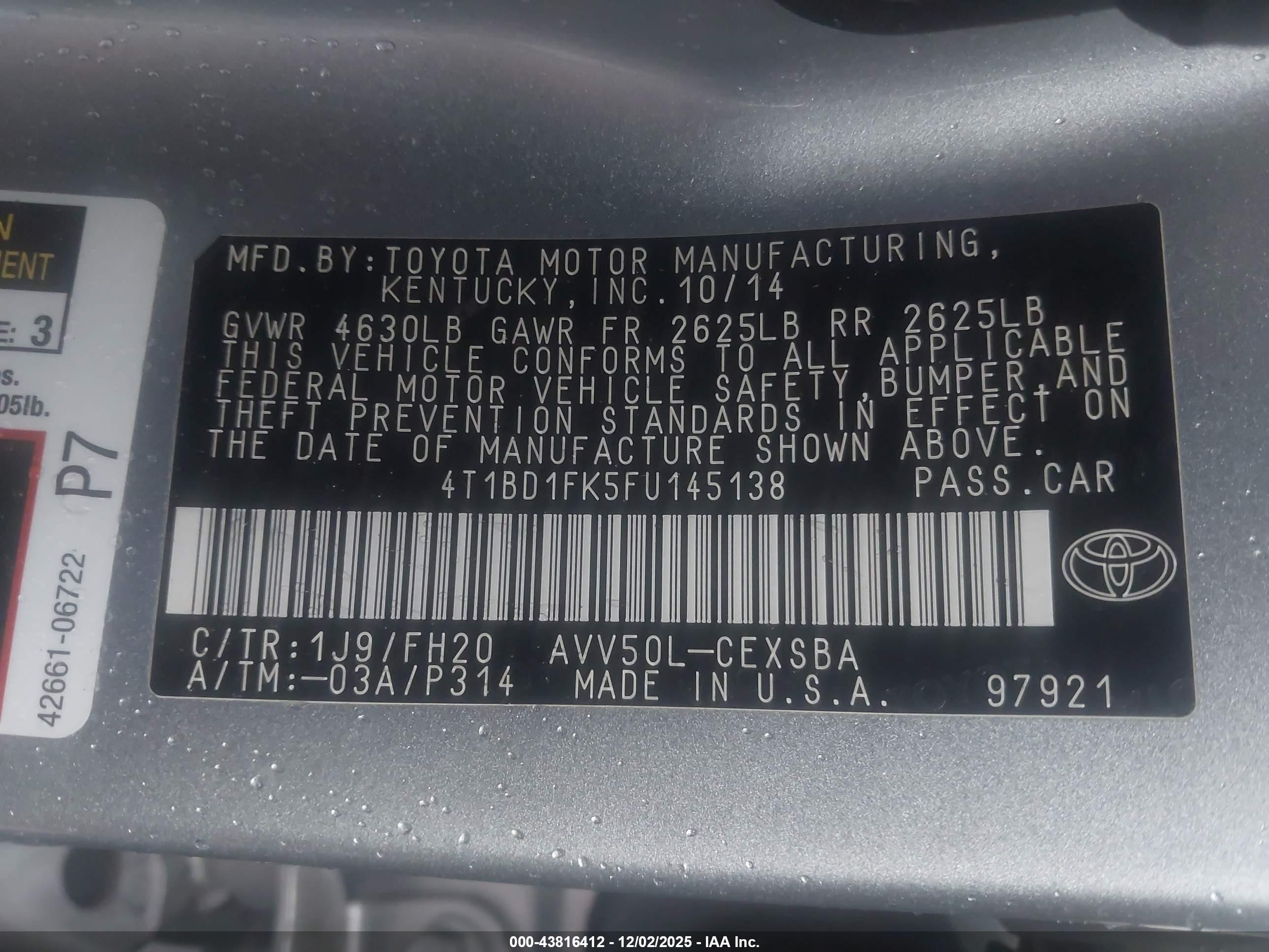 TOYOTA CAMRY image 9