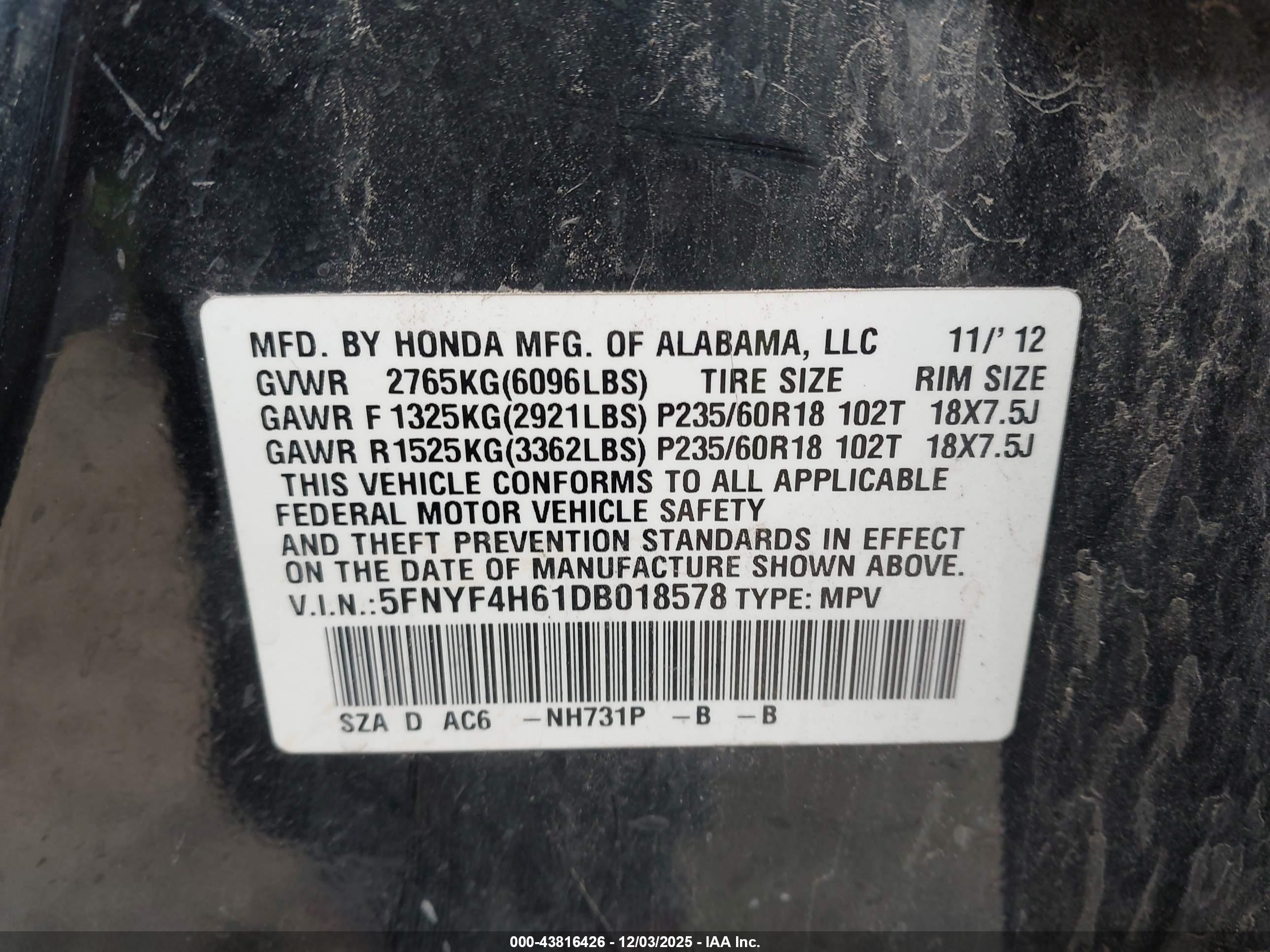HONDA PILOT image 9