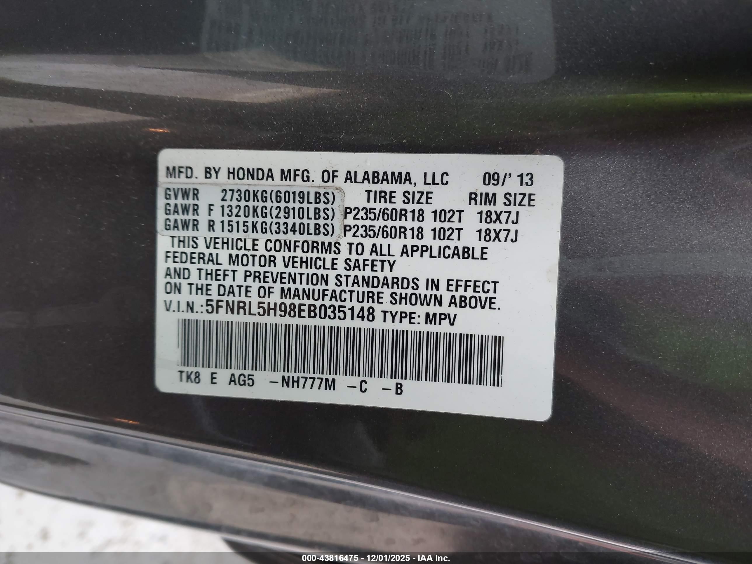 HONDA ODYSSEY image 9