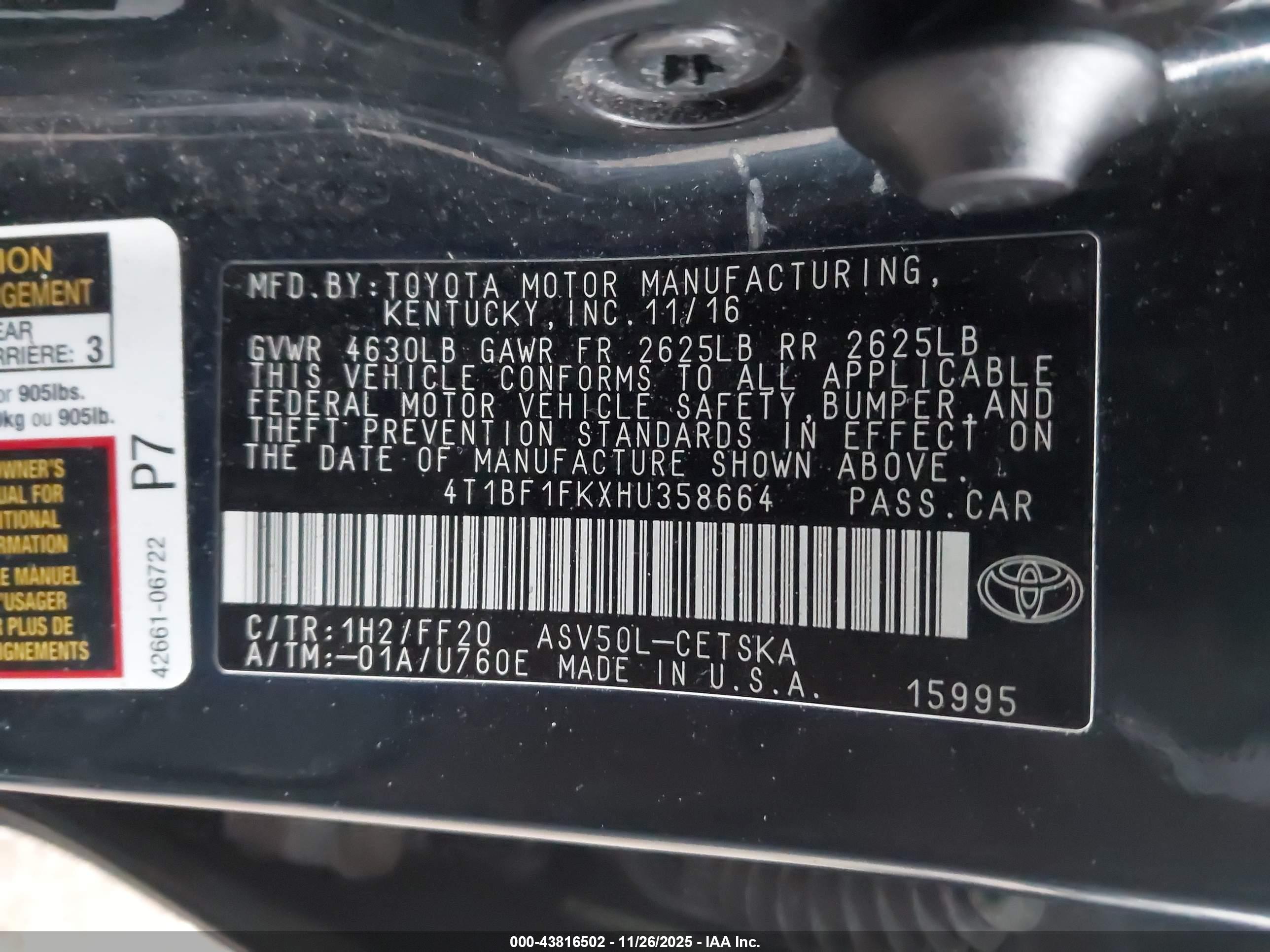 TOYOTA CAMRY image 9