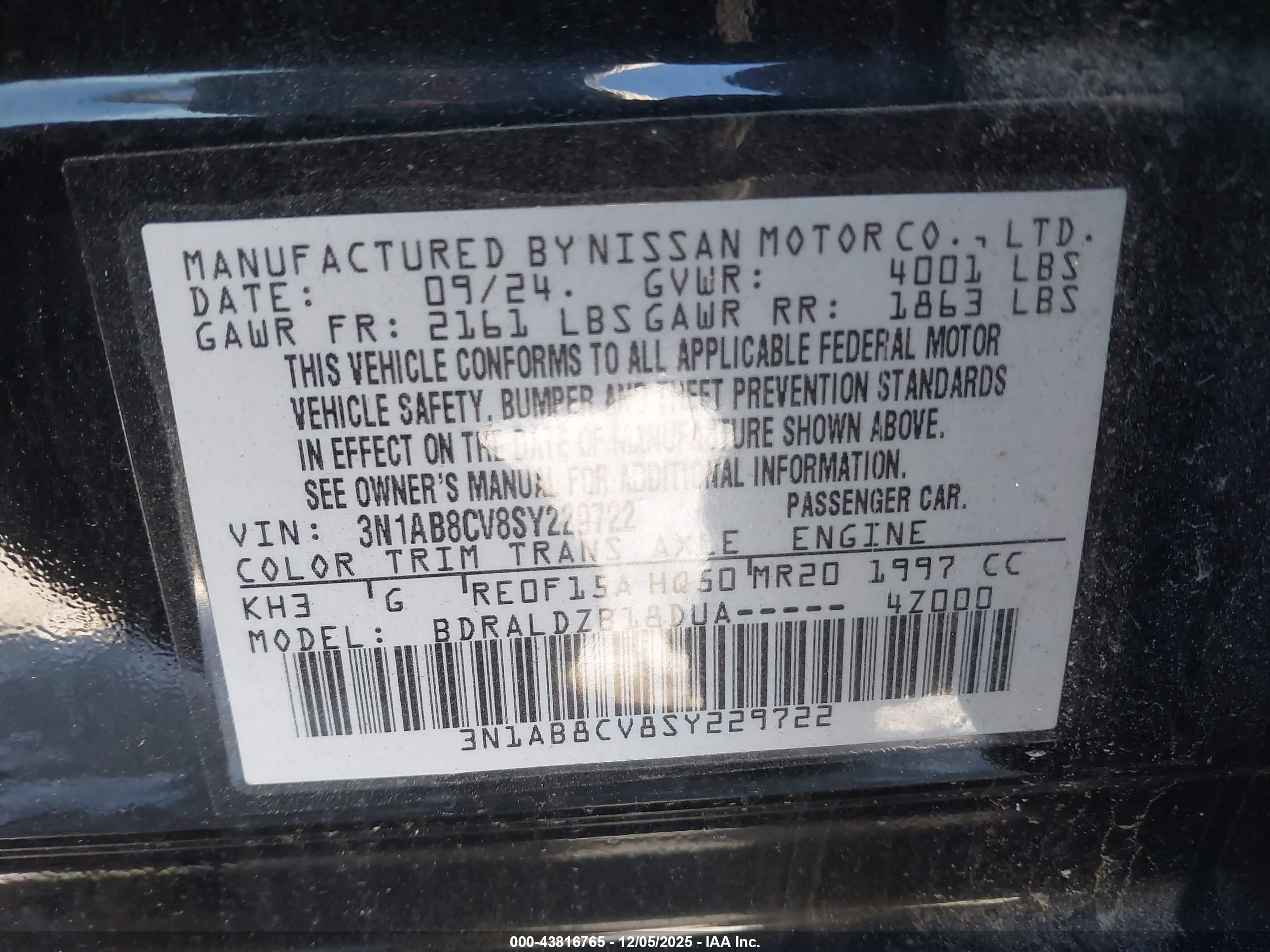 NISSAN SENTRA image 9