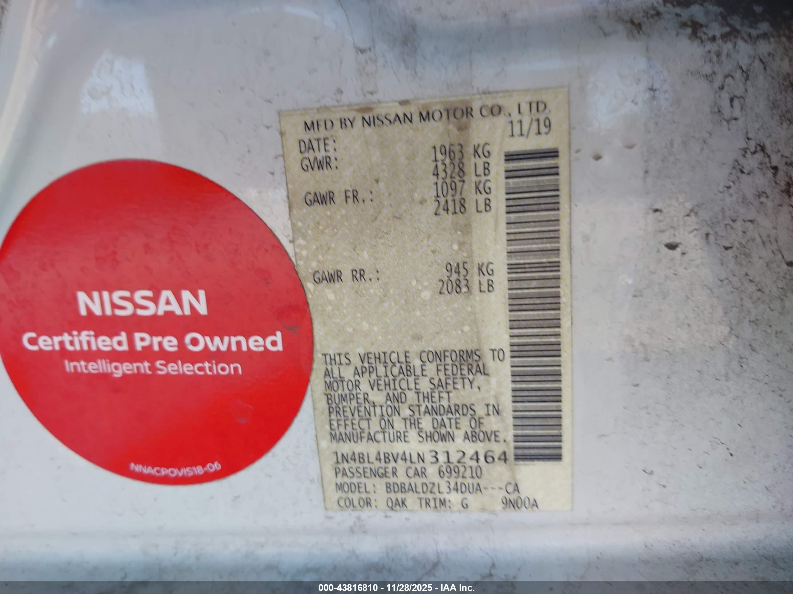 NISSAN ALTIMA image 9