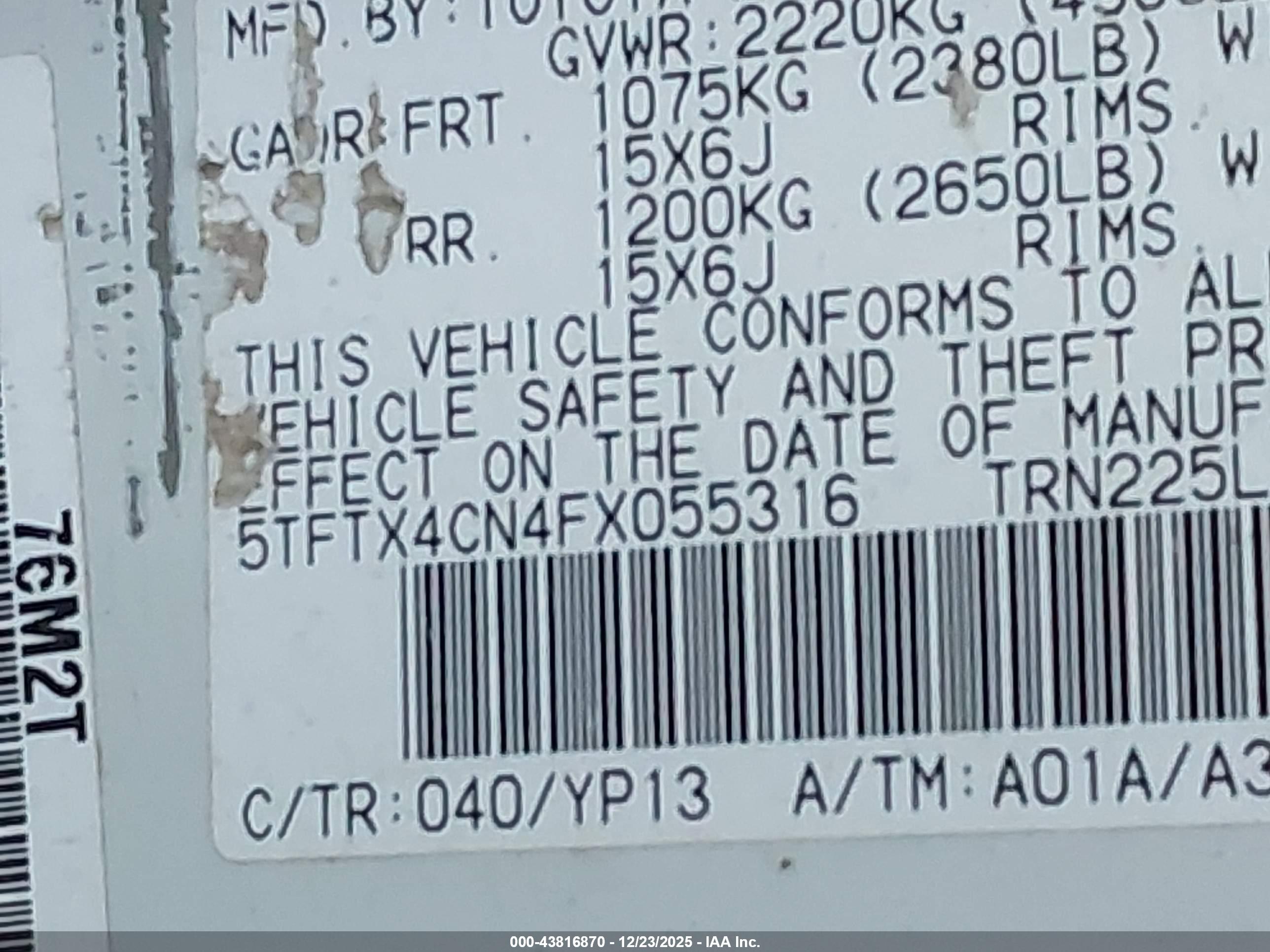 TOYOTA TACOMA image 9