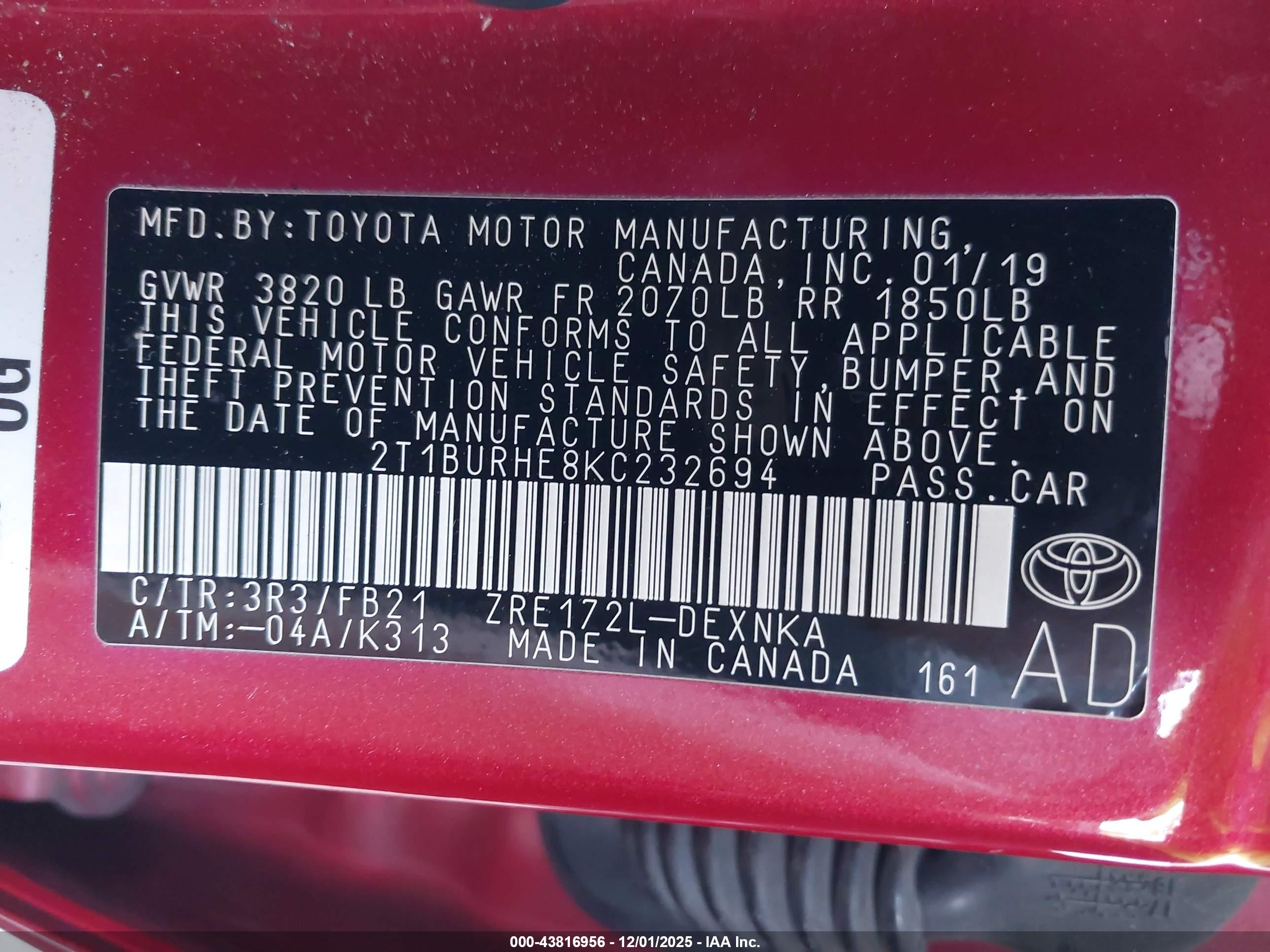 TOYOTA COROLLA image 9