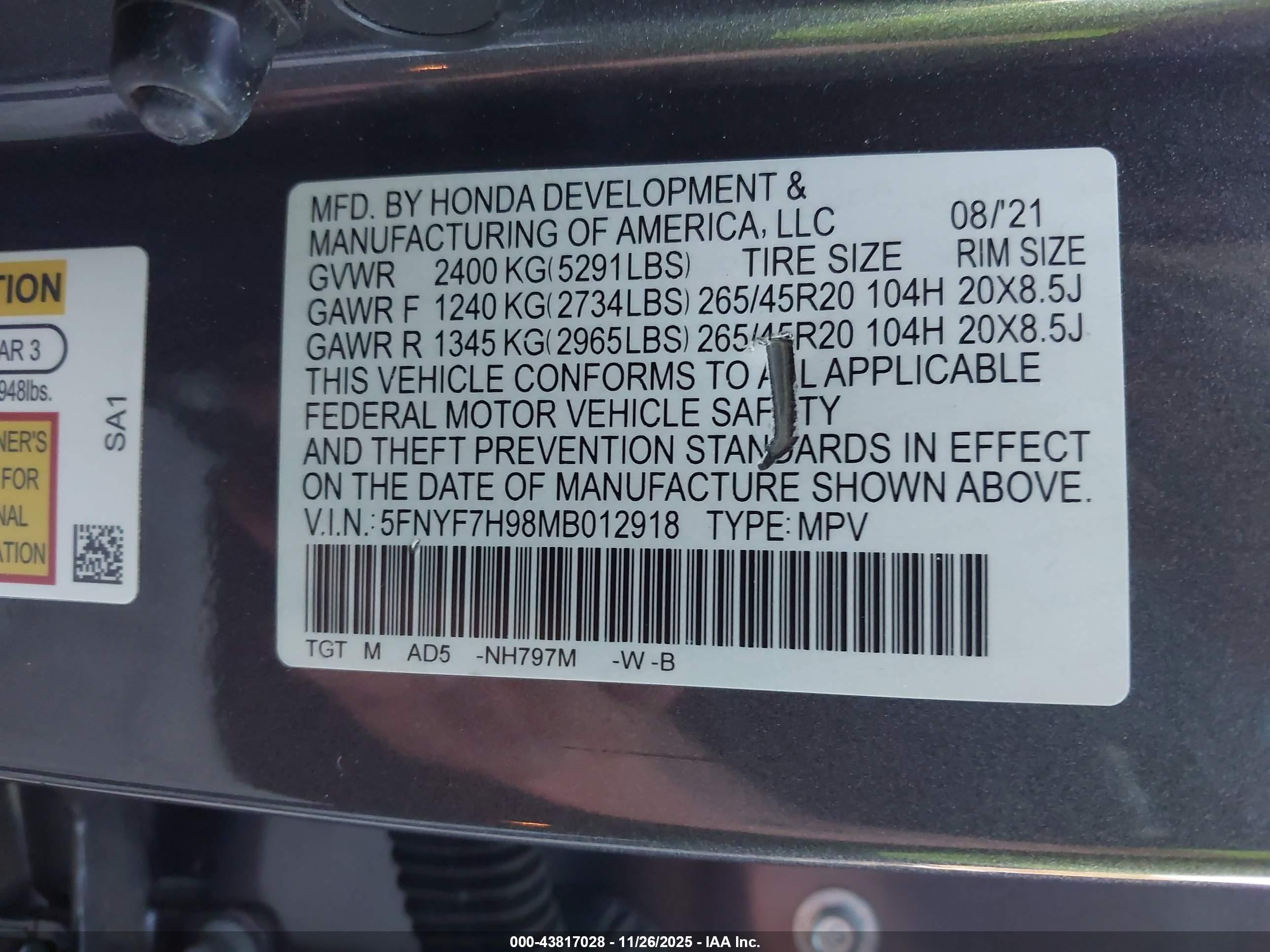 HONDA PASSPORT image 9