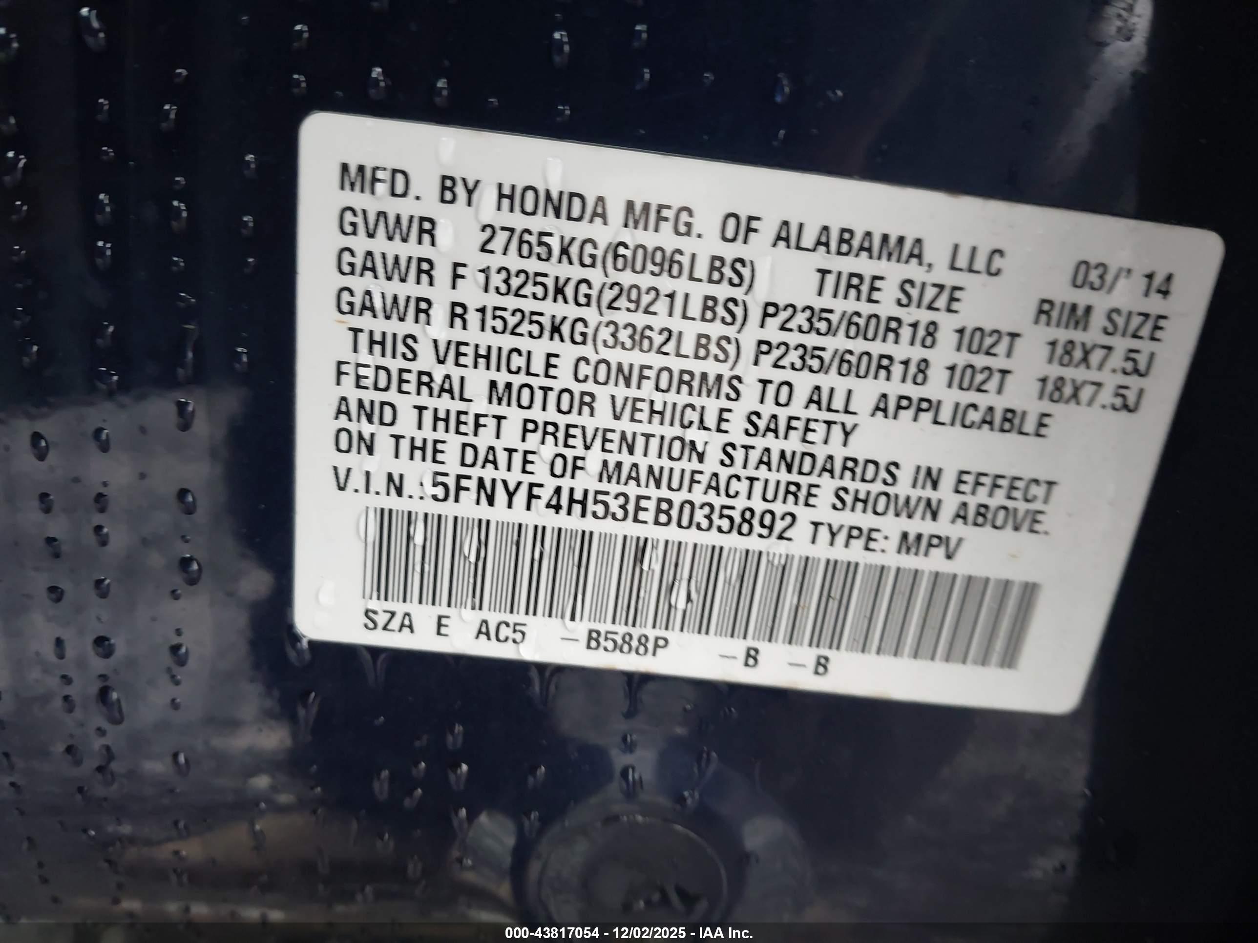 HONDA PILOT image 9