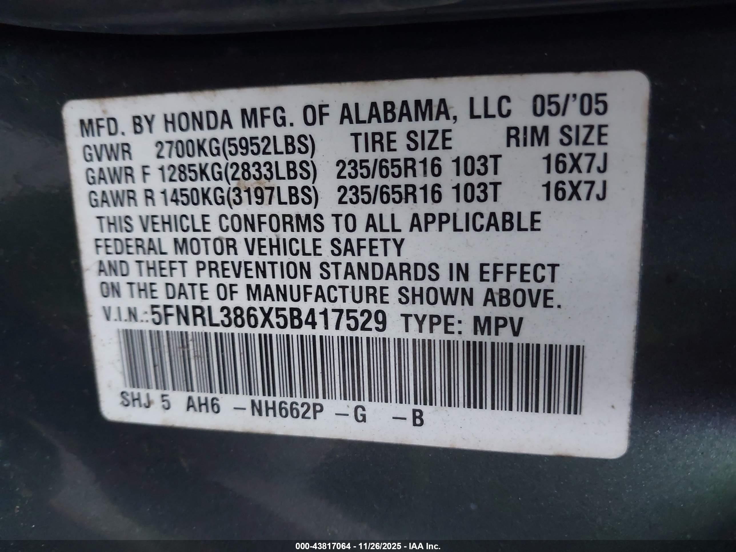 HONDA ODYSSEY image 9