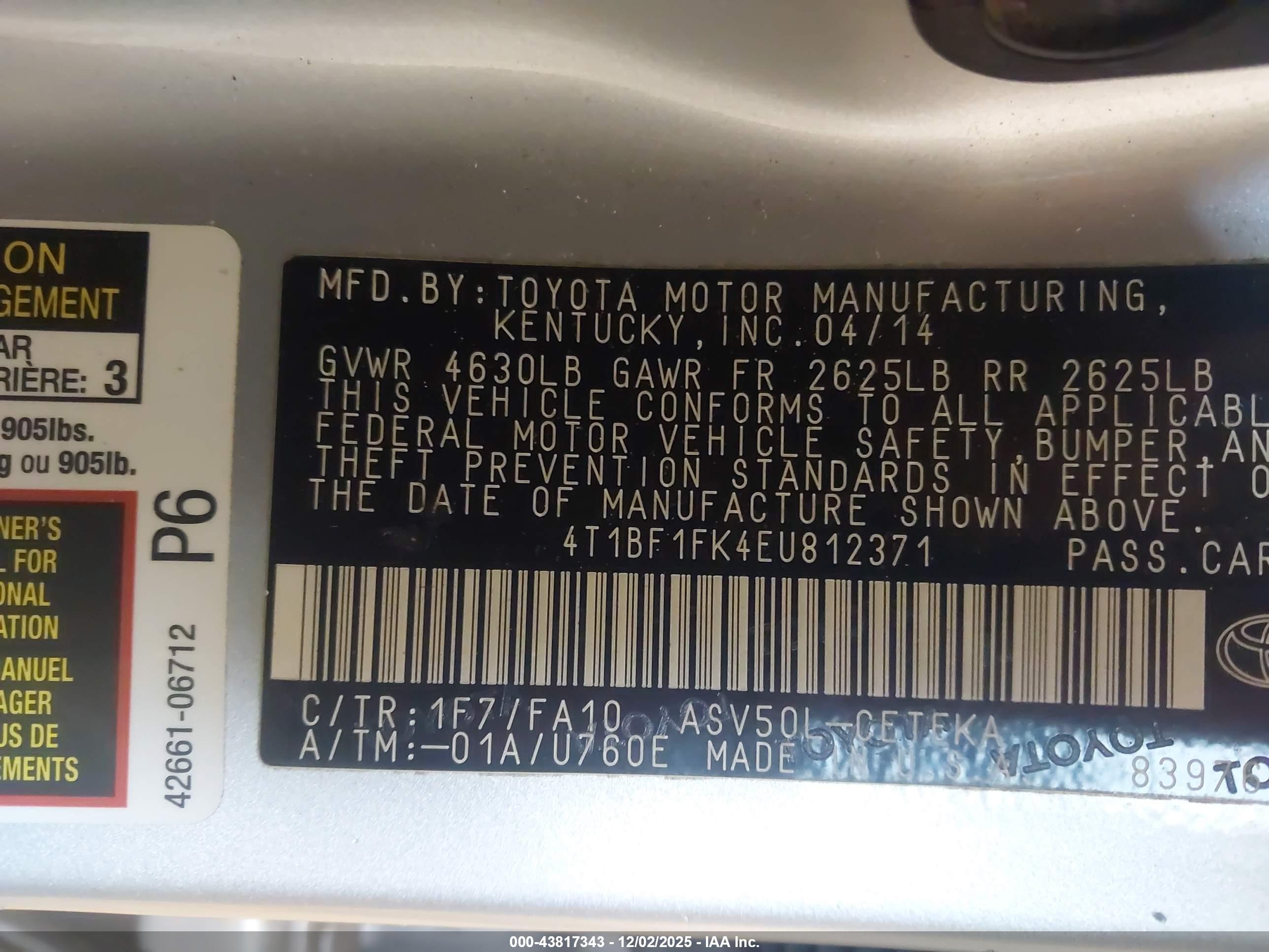 TOYOTA CAMRY image 9