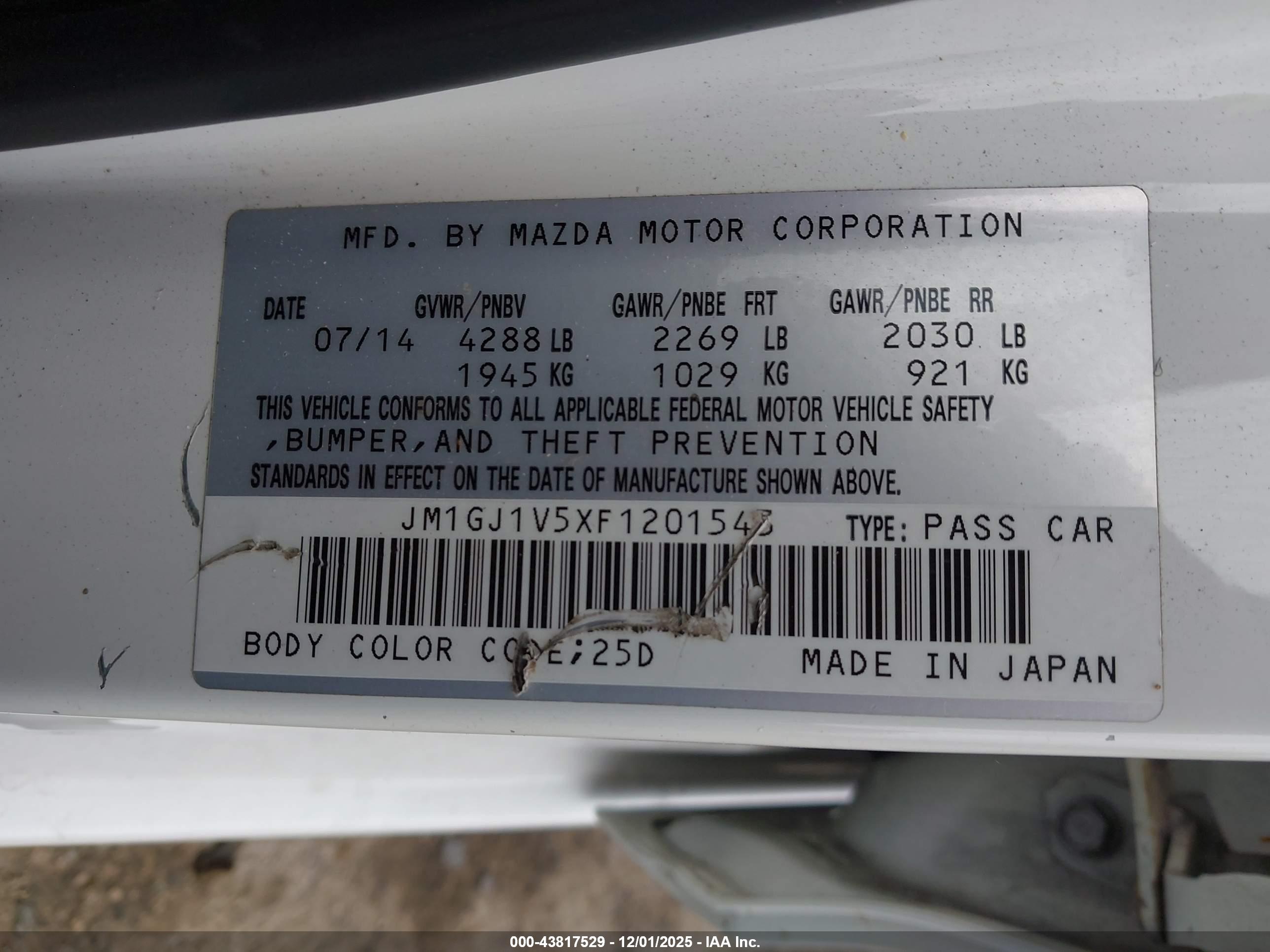 MAZDA MAZDA6 image 9