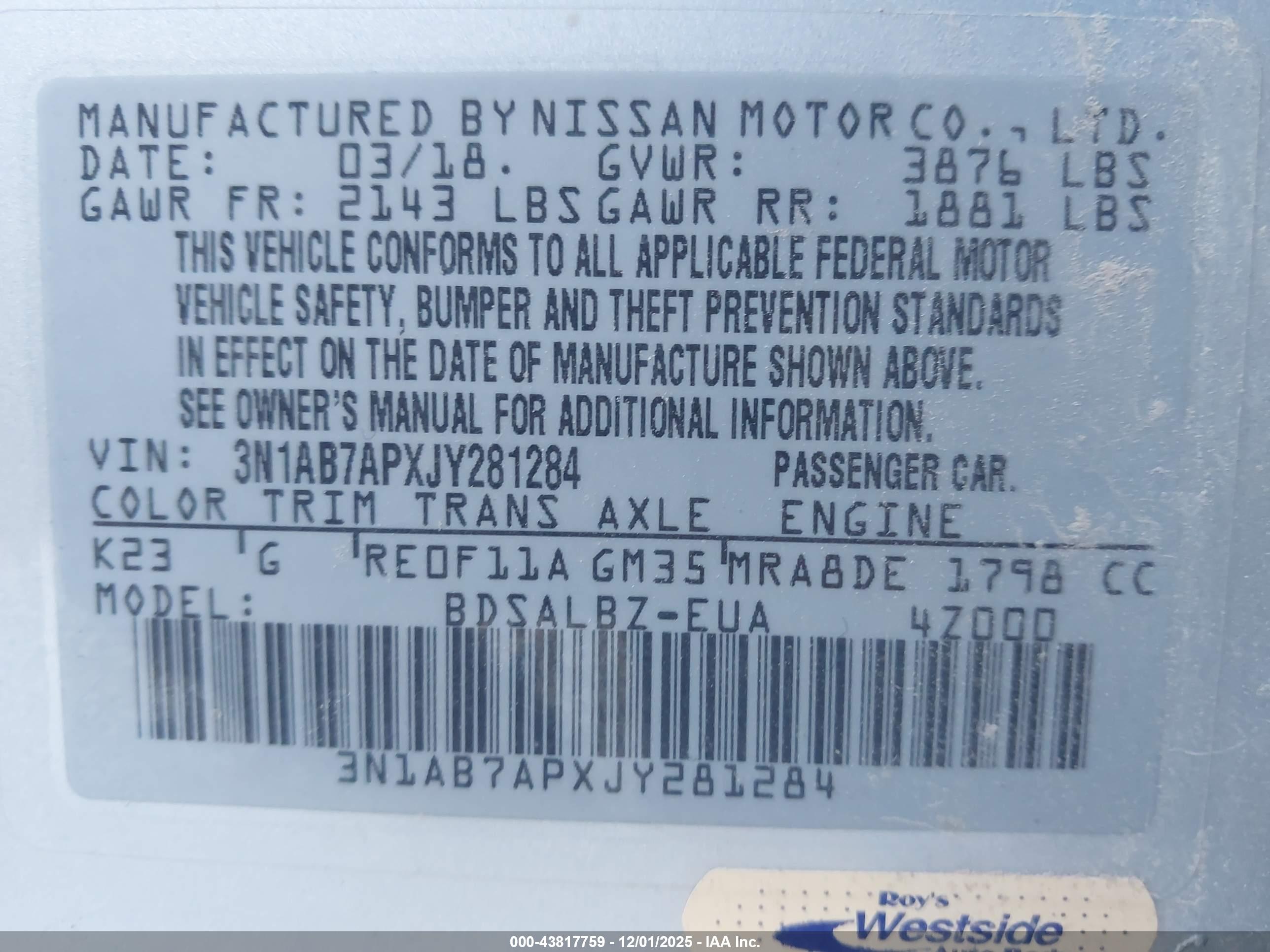 NISSAN SENTRA image 9