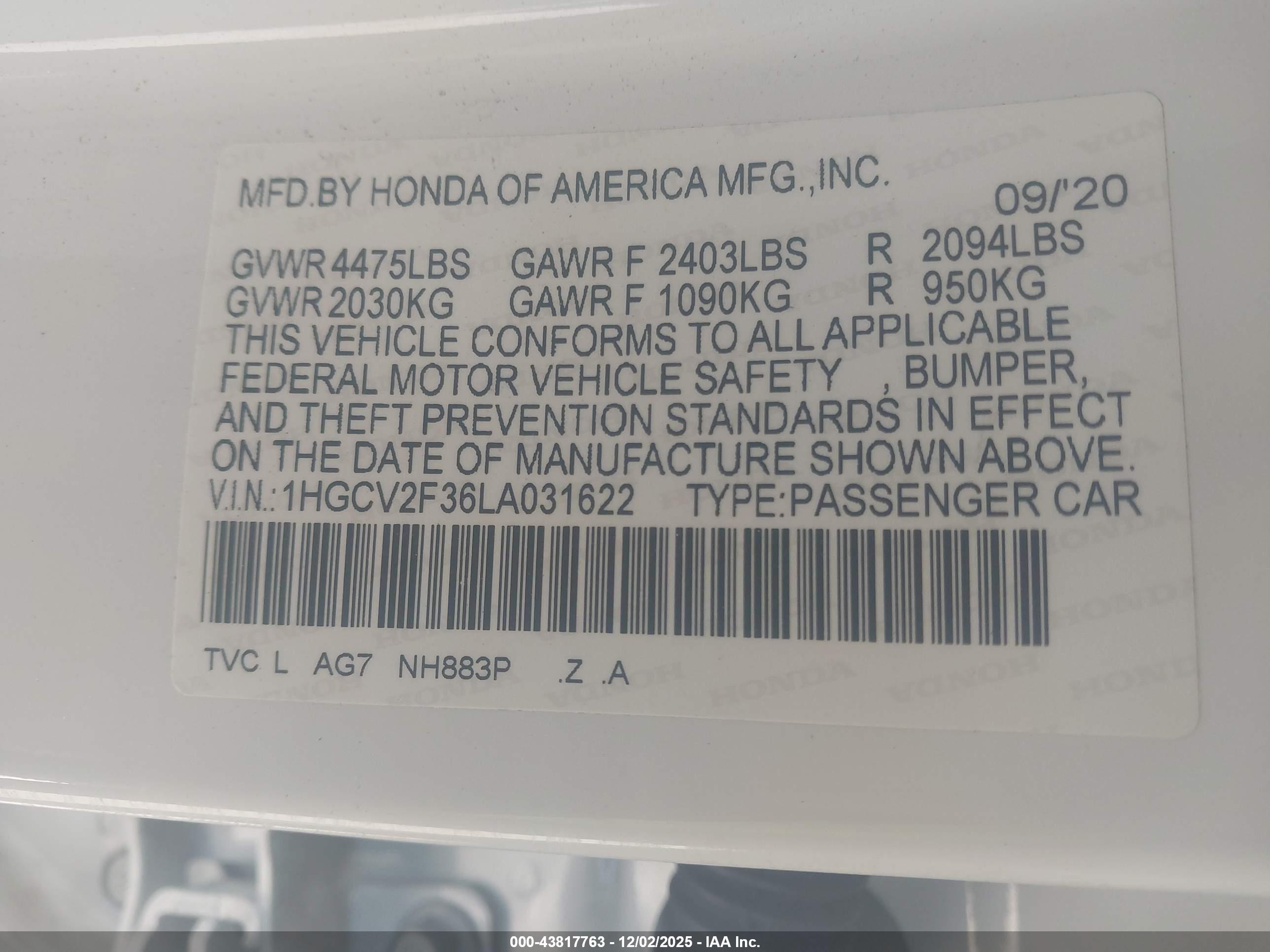 HONDA ACCORD image 9