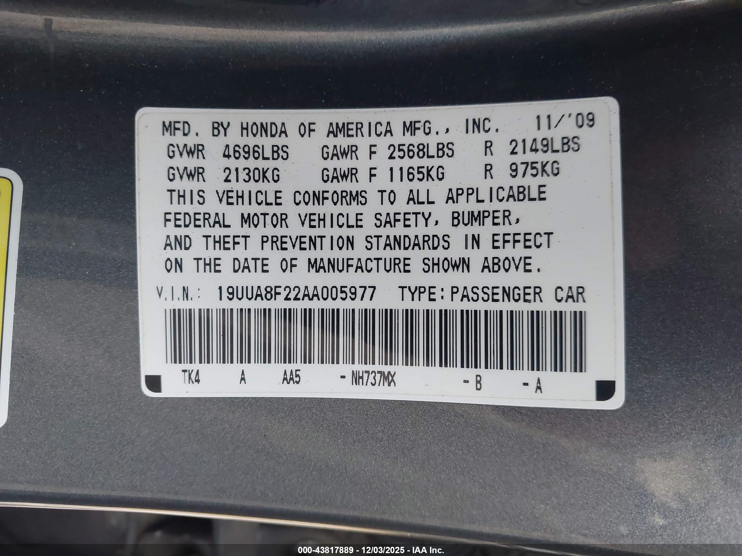 ACURA TL image 9