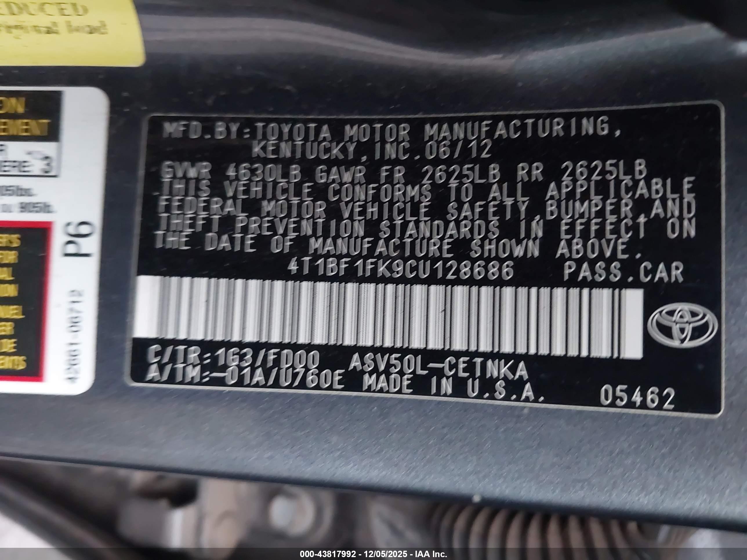 TOYOTA CAMRY image 9