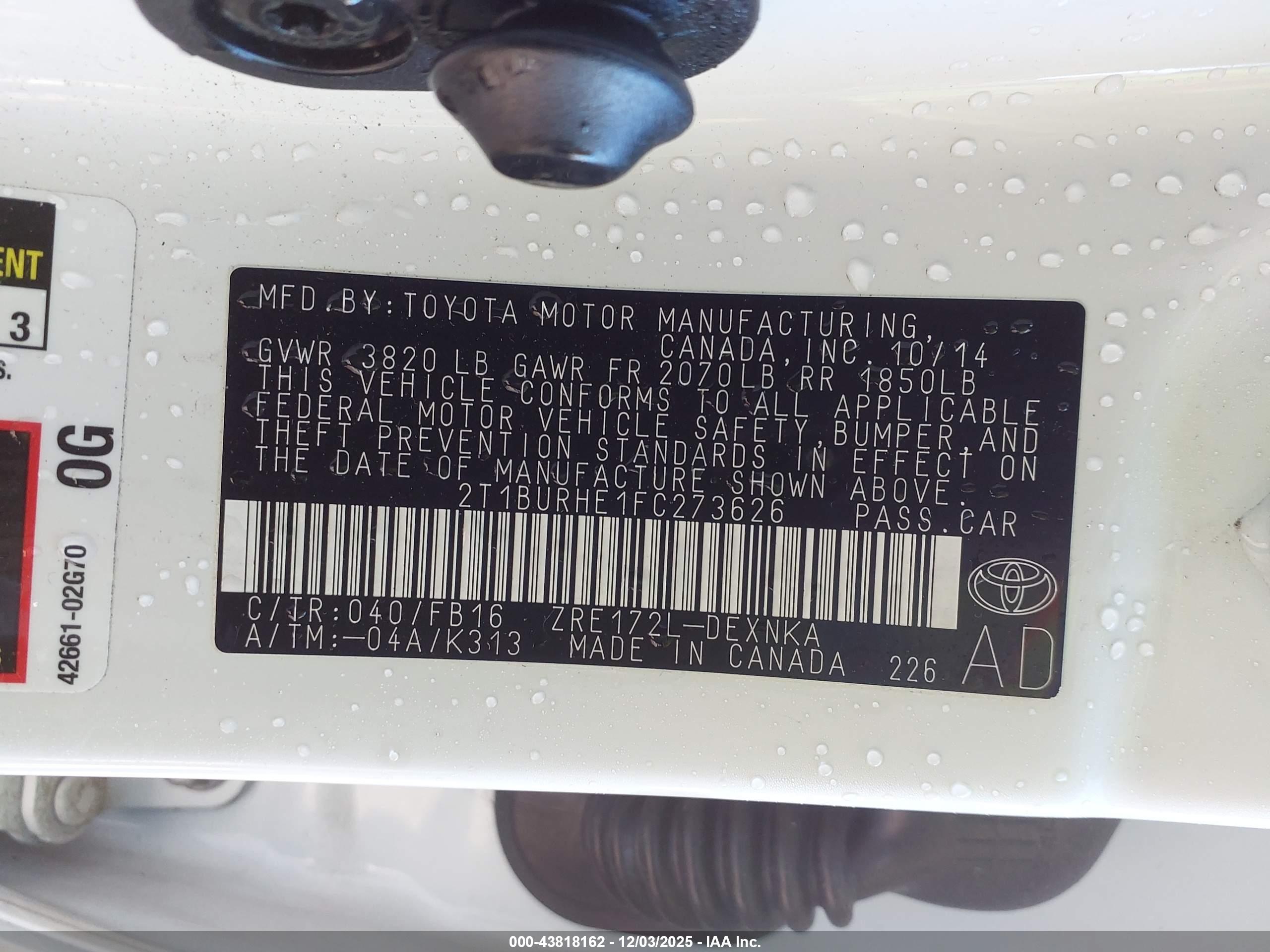 TOYOTA COROLLA image 9