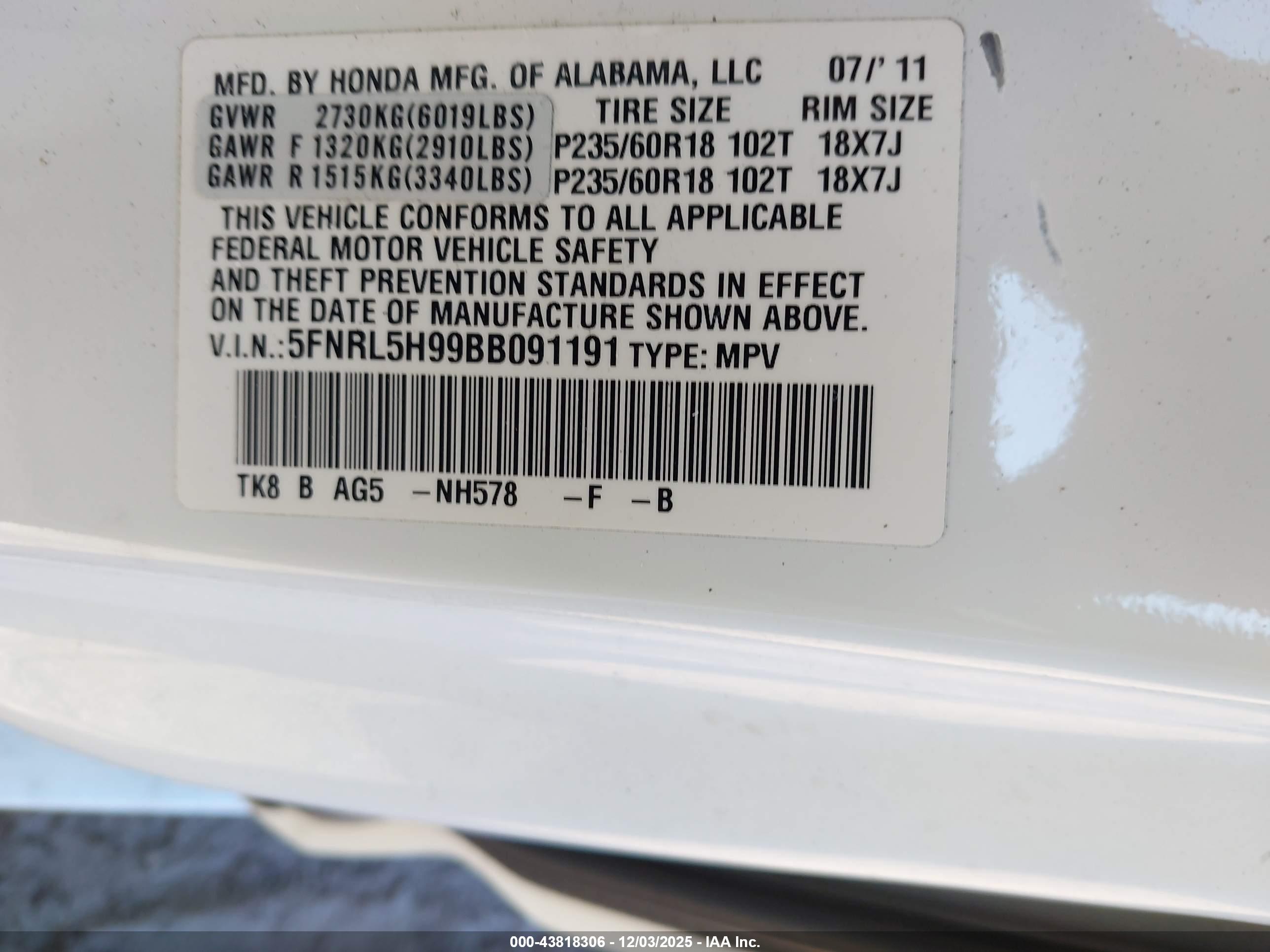 HONDA ODYSSEY image 9