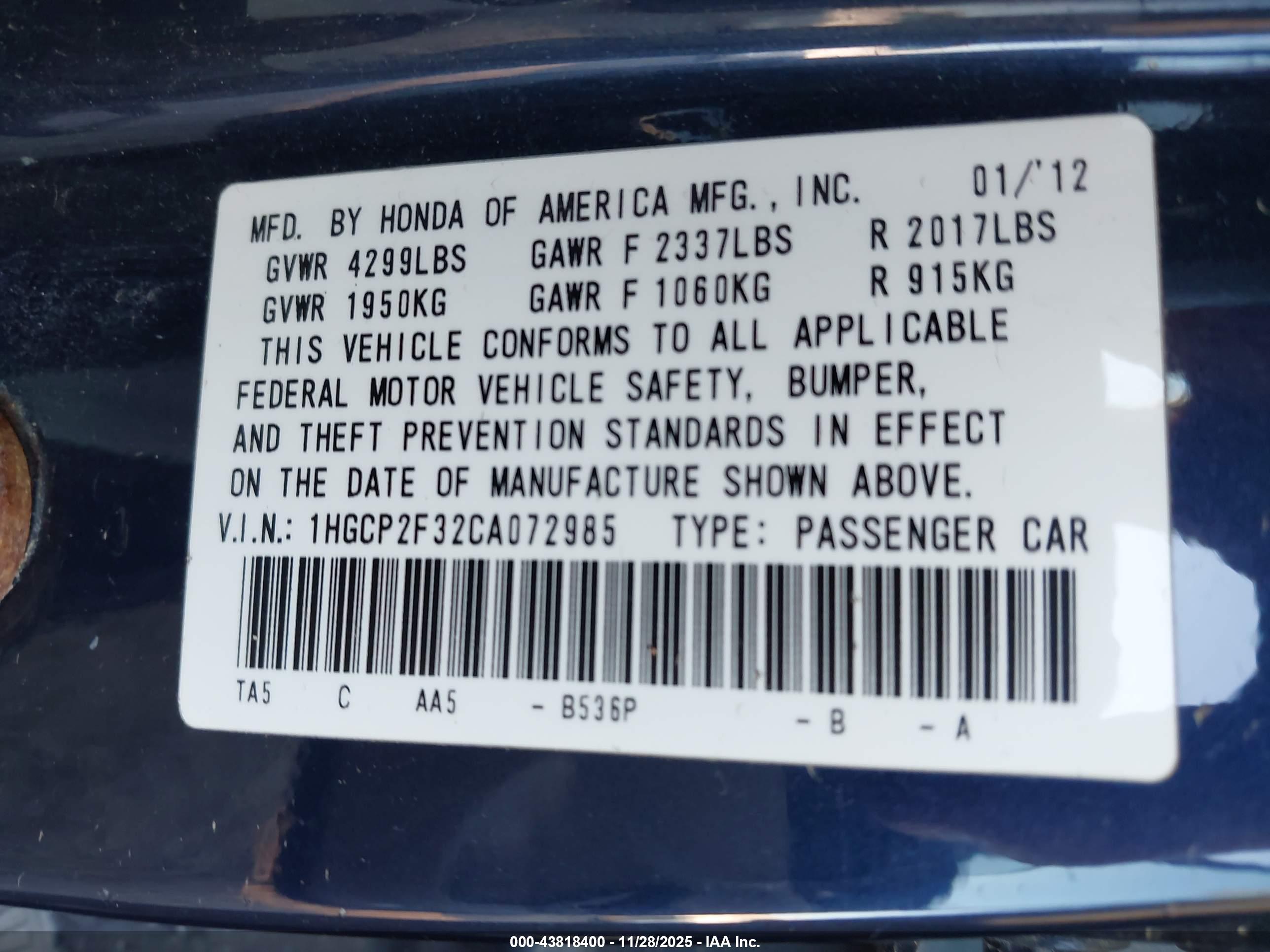 HONDA ACCORD image 9