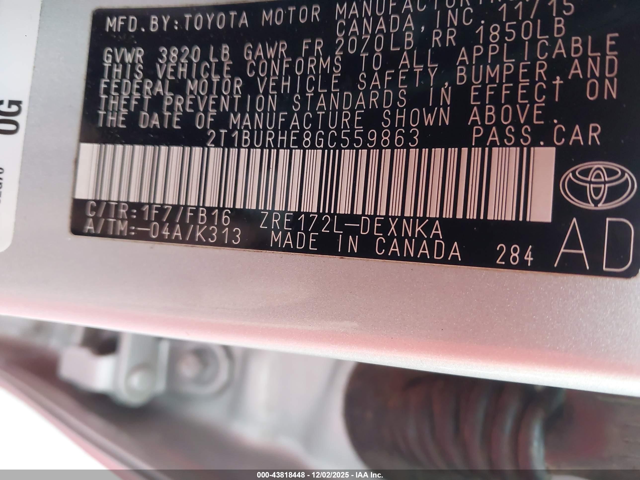 TOYOTA COROLLA image 9