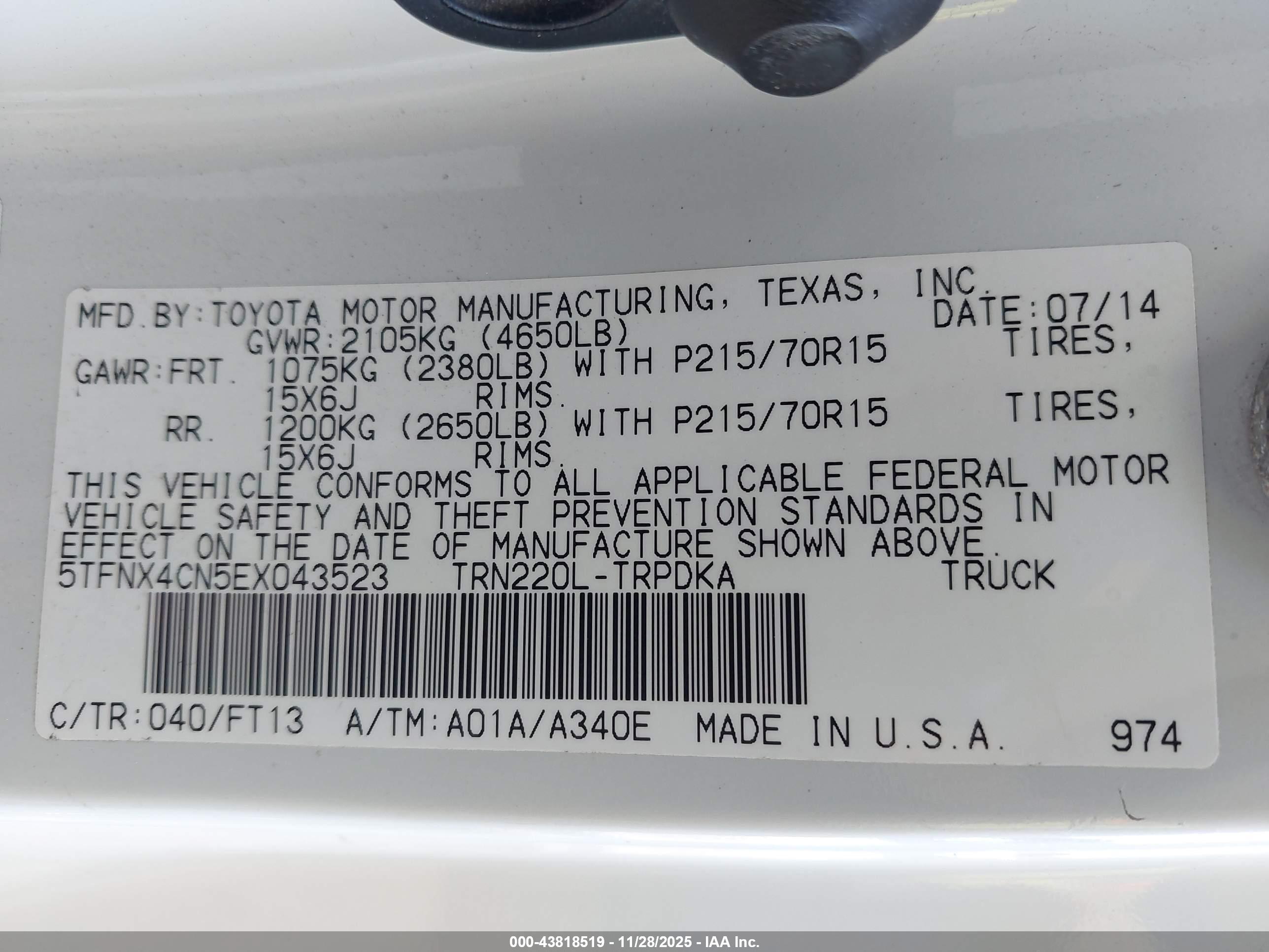 TOYOTA TACOMA image 9