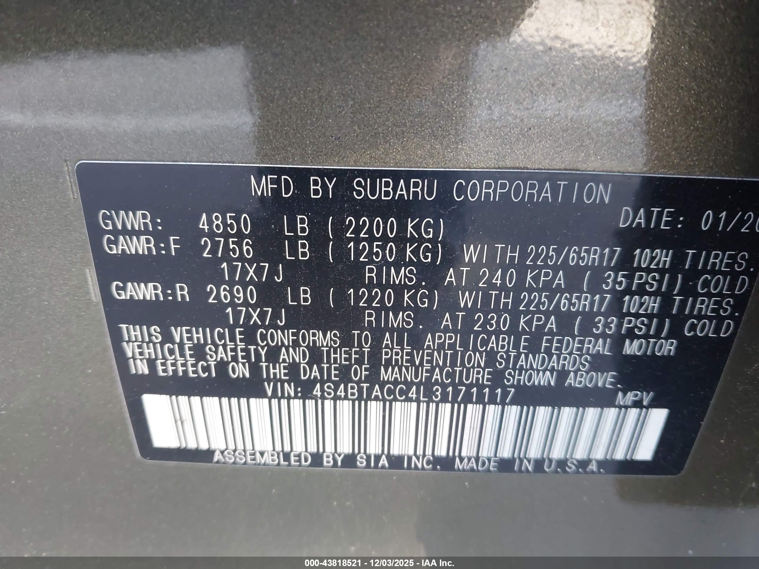 SUBARU OUTBACK image 9
