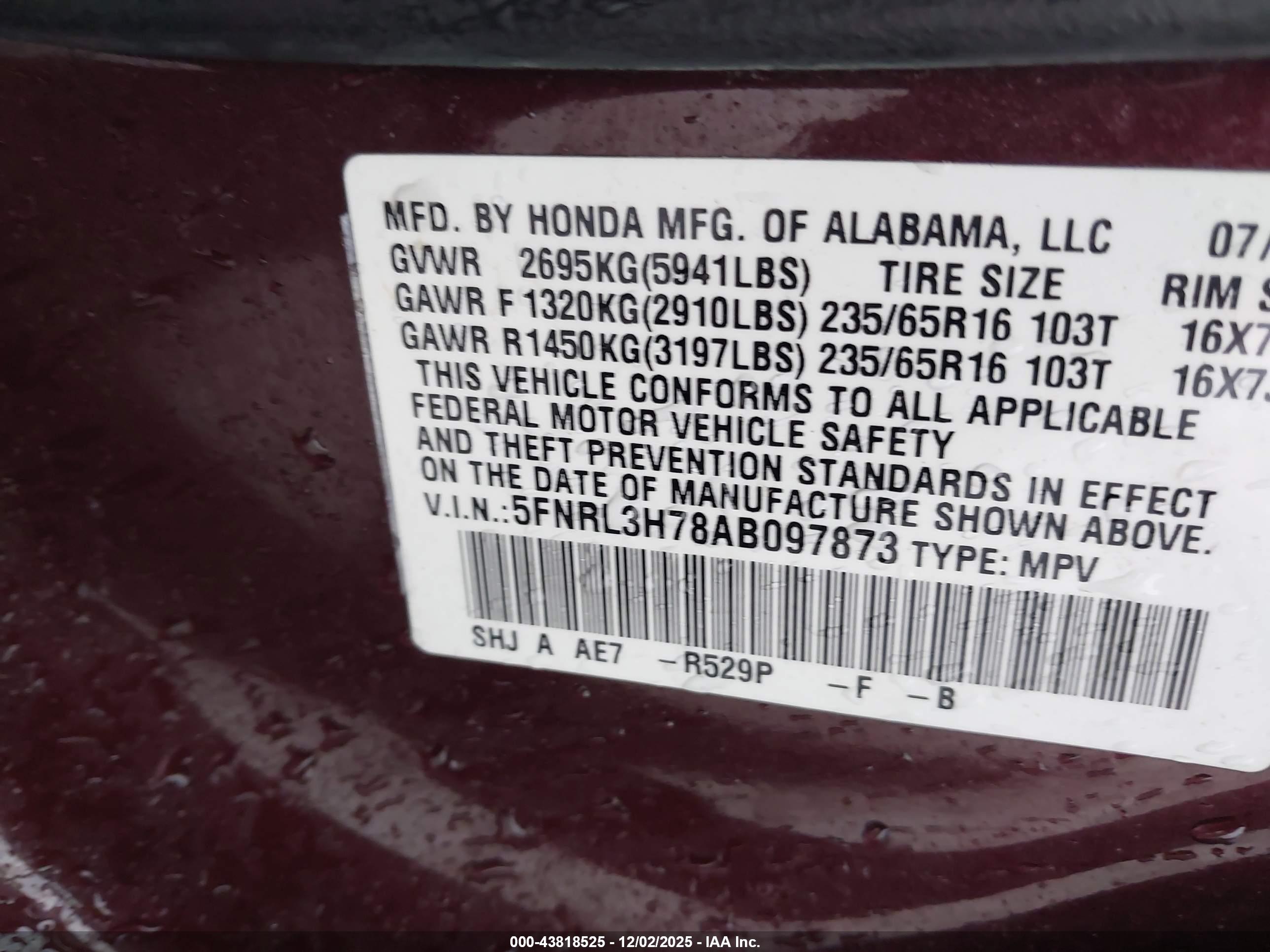 HONDA ODYSSEY image 9