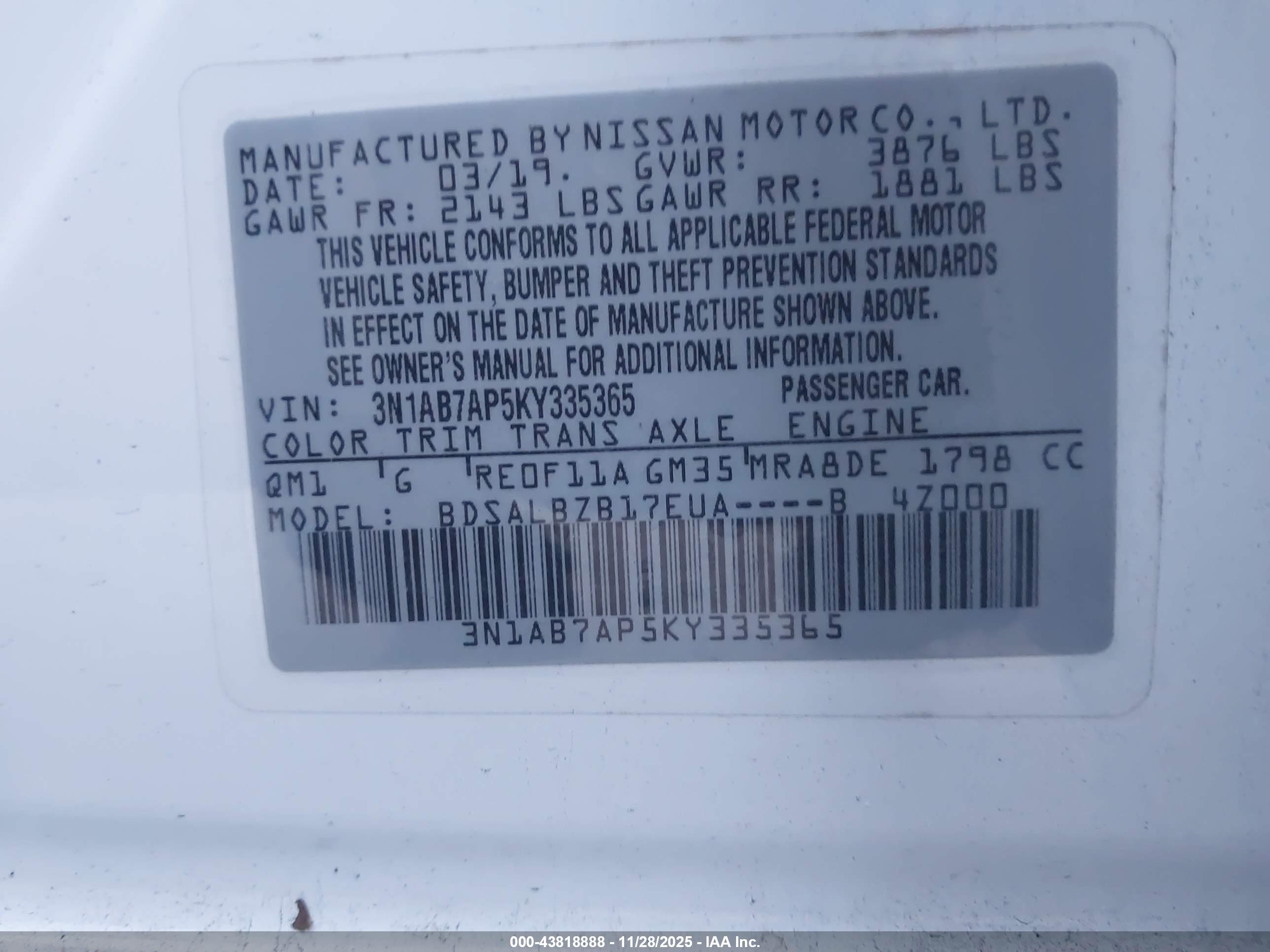 NISSAN SENTRA image 9