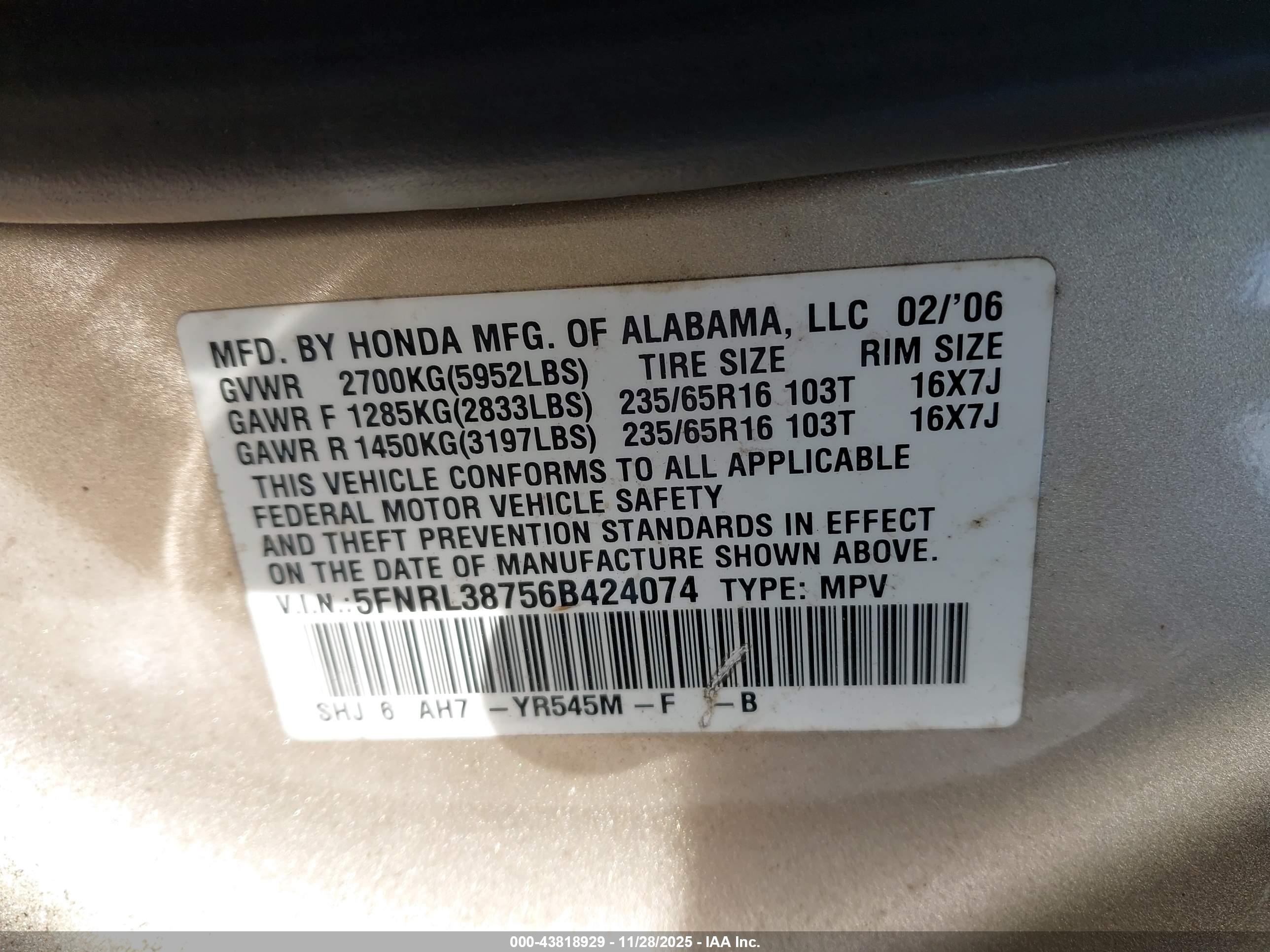 HONDA ODYSSEY image 9