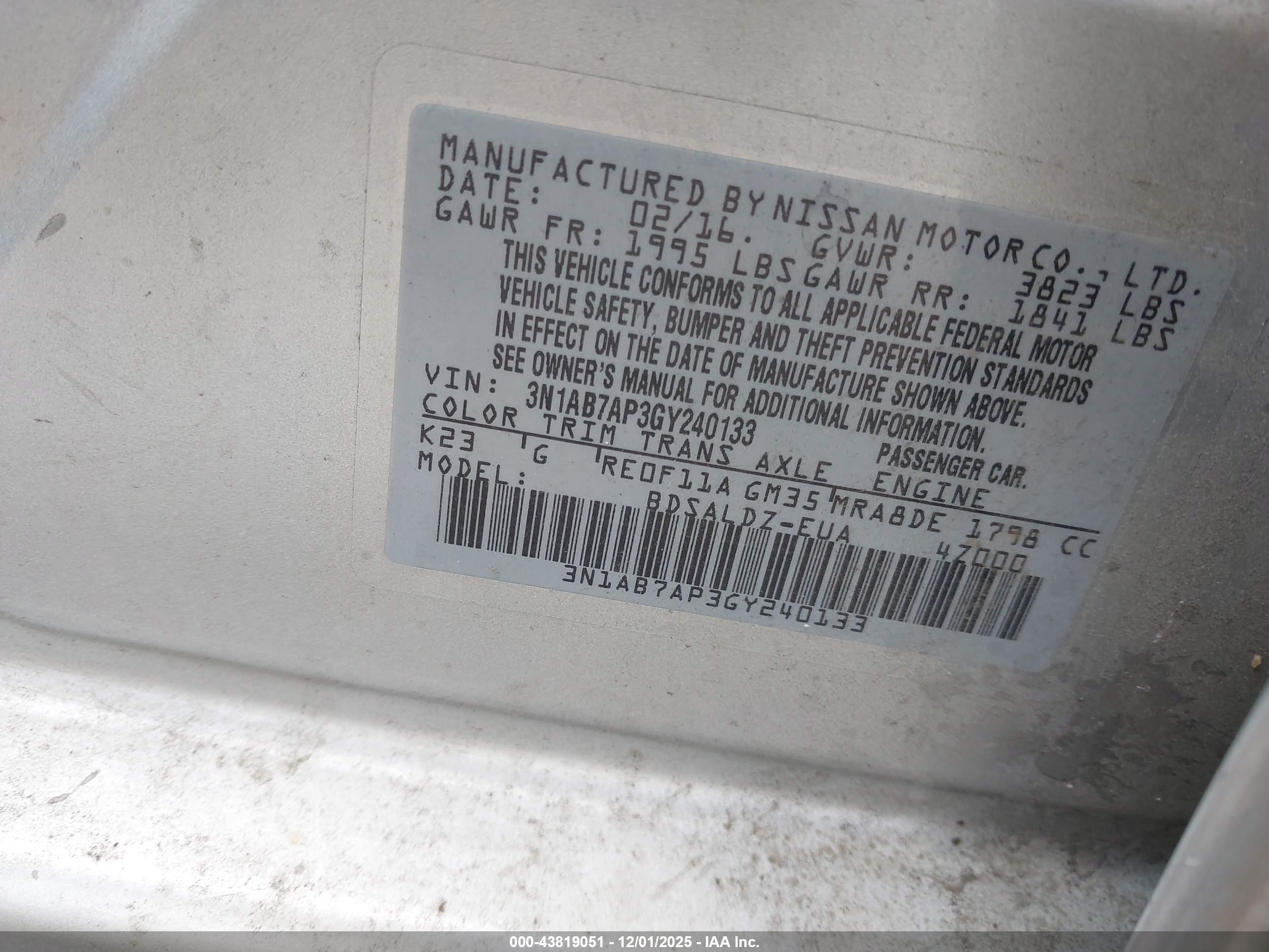 NISSAN SENTRA image 9