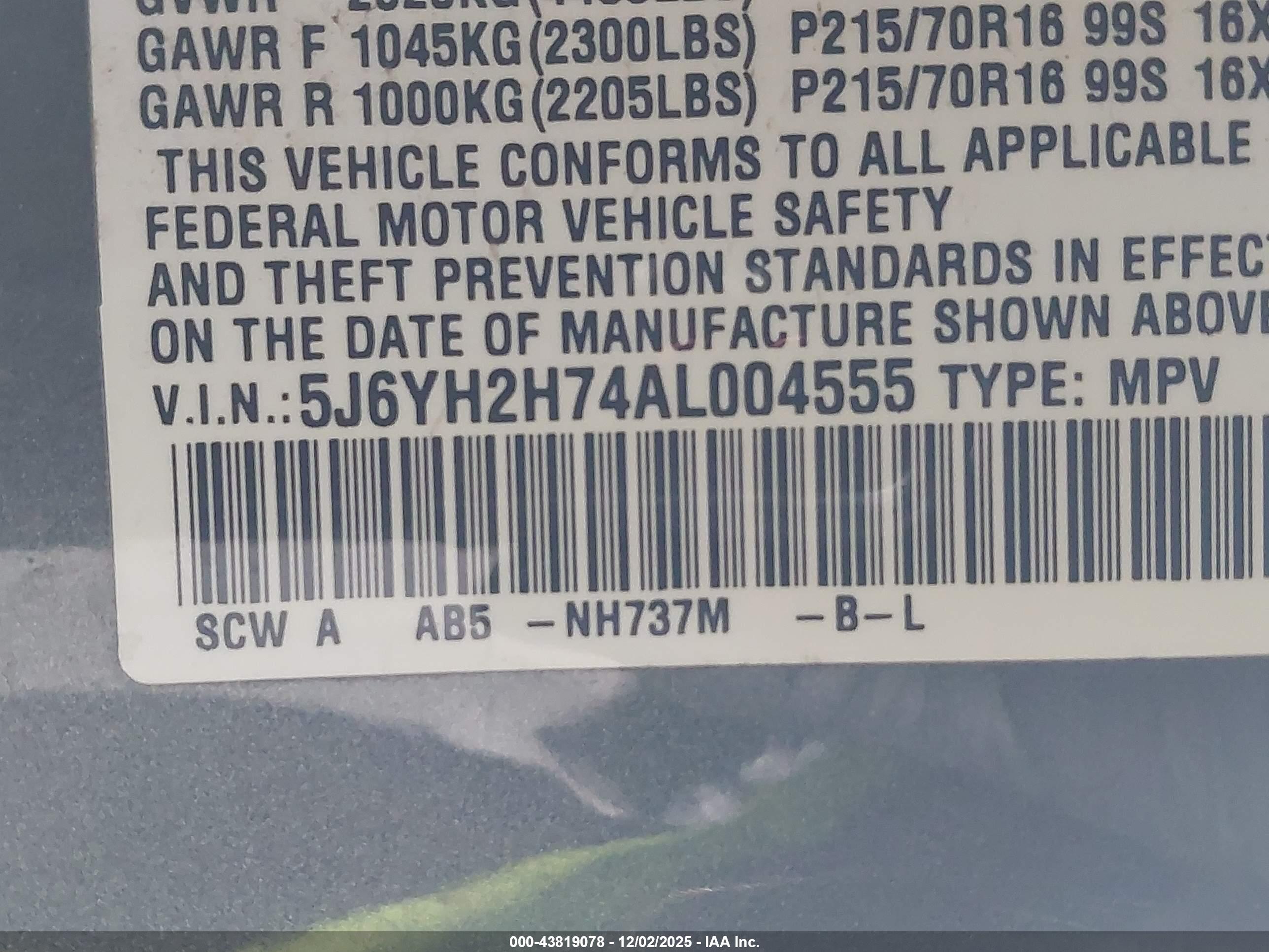 HONDA ELEMENT image 9