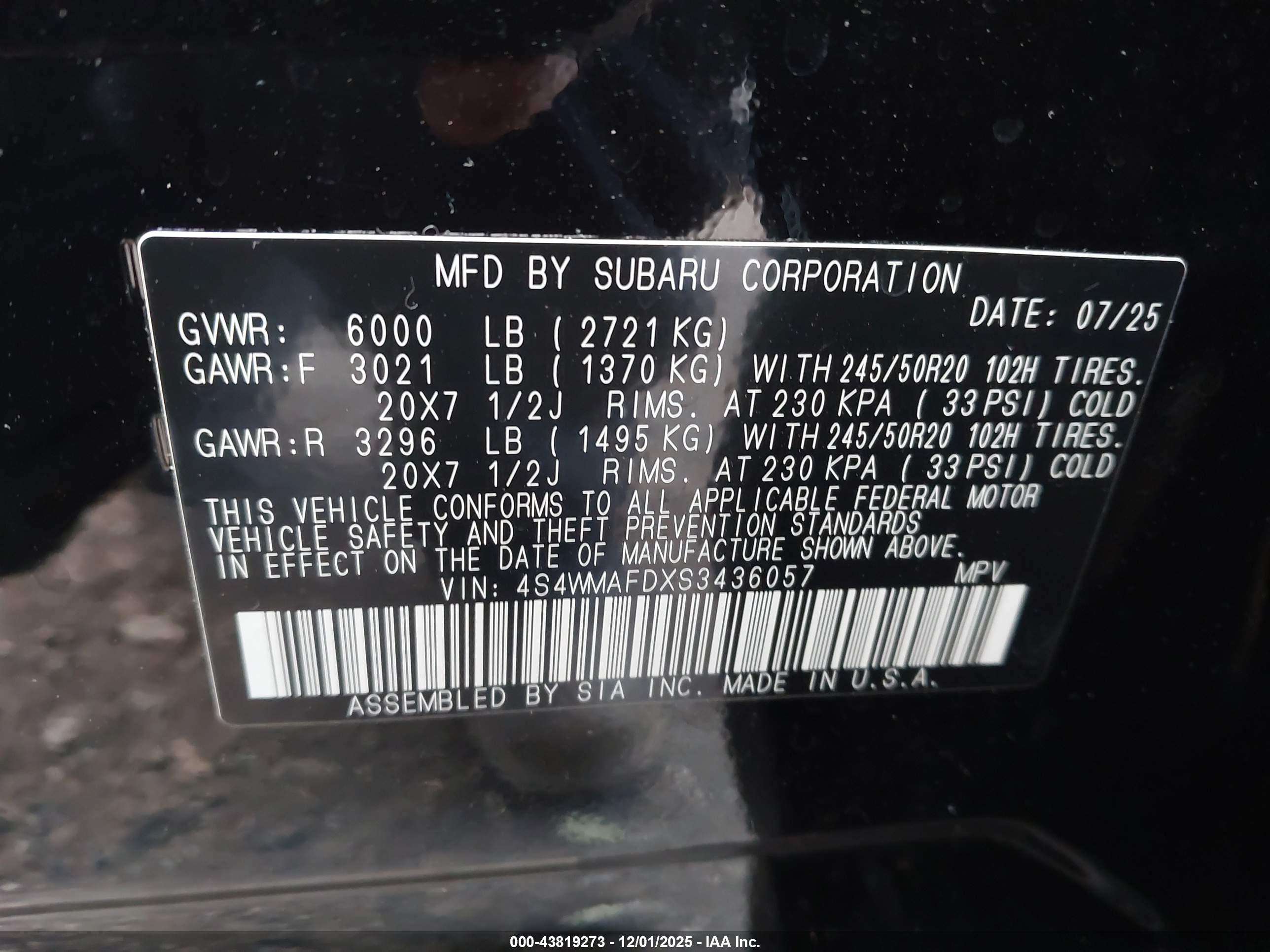 SUBARU ASCENT image 9