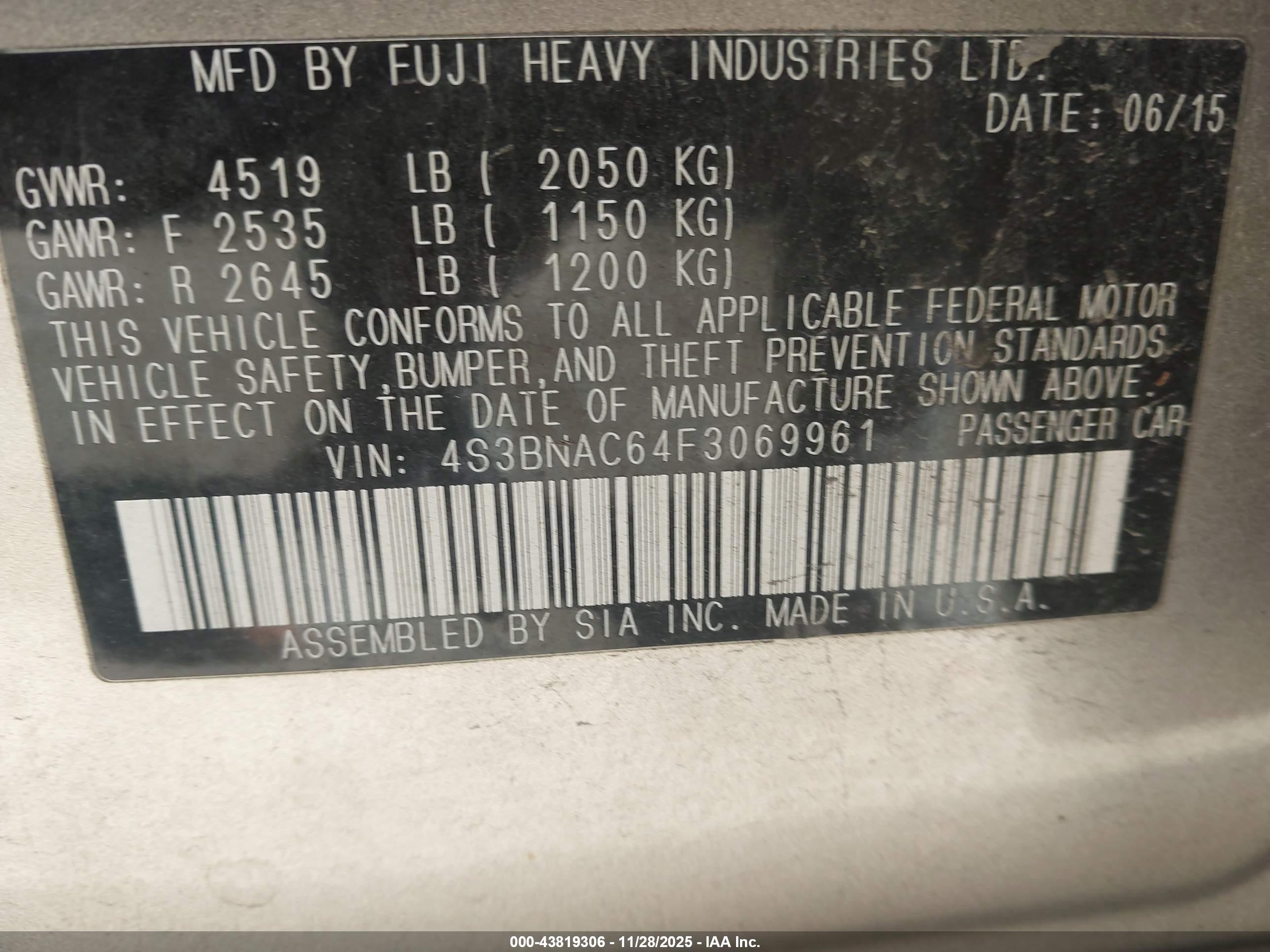 SUBARU LEGACY image 9