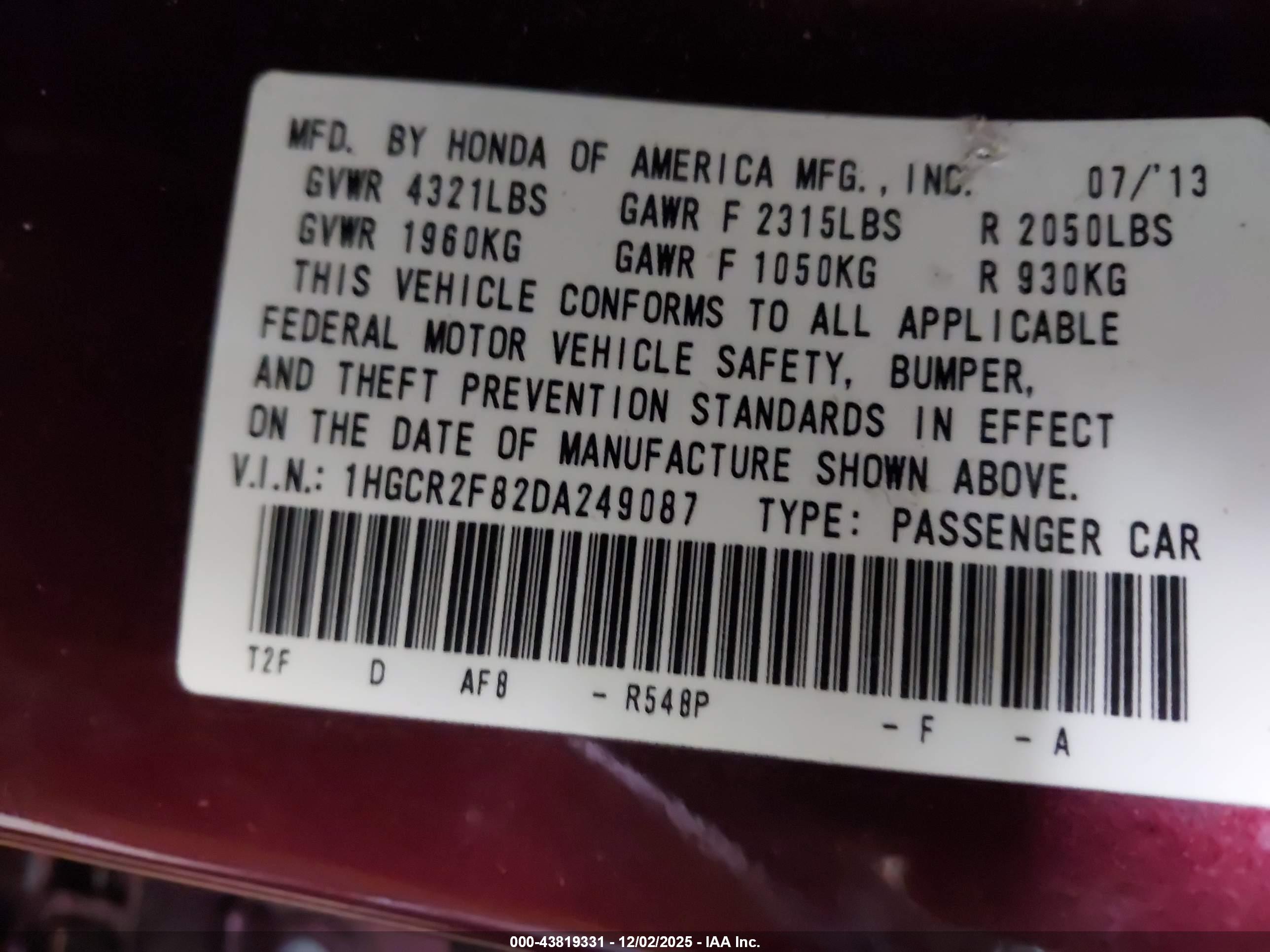 HONDA ACCORD image 9