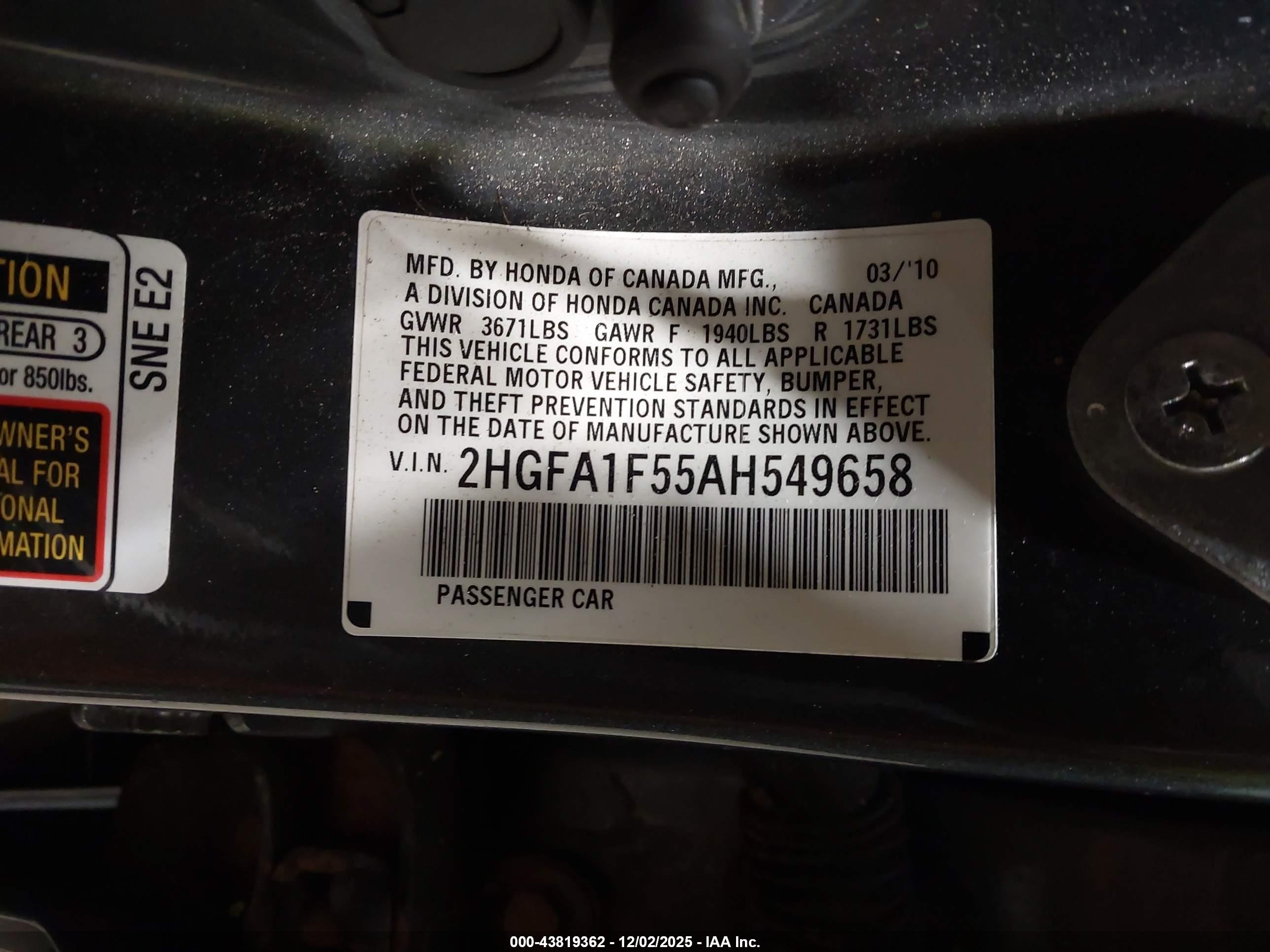 HONDA CIVIC image 9