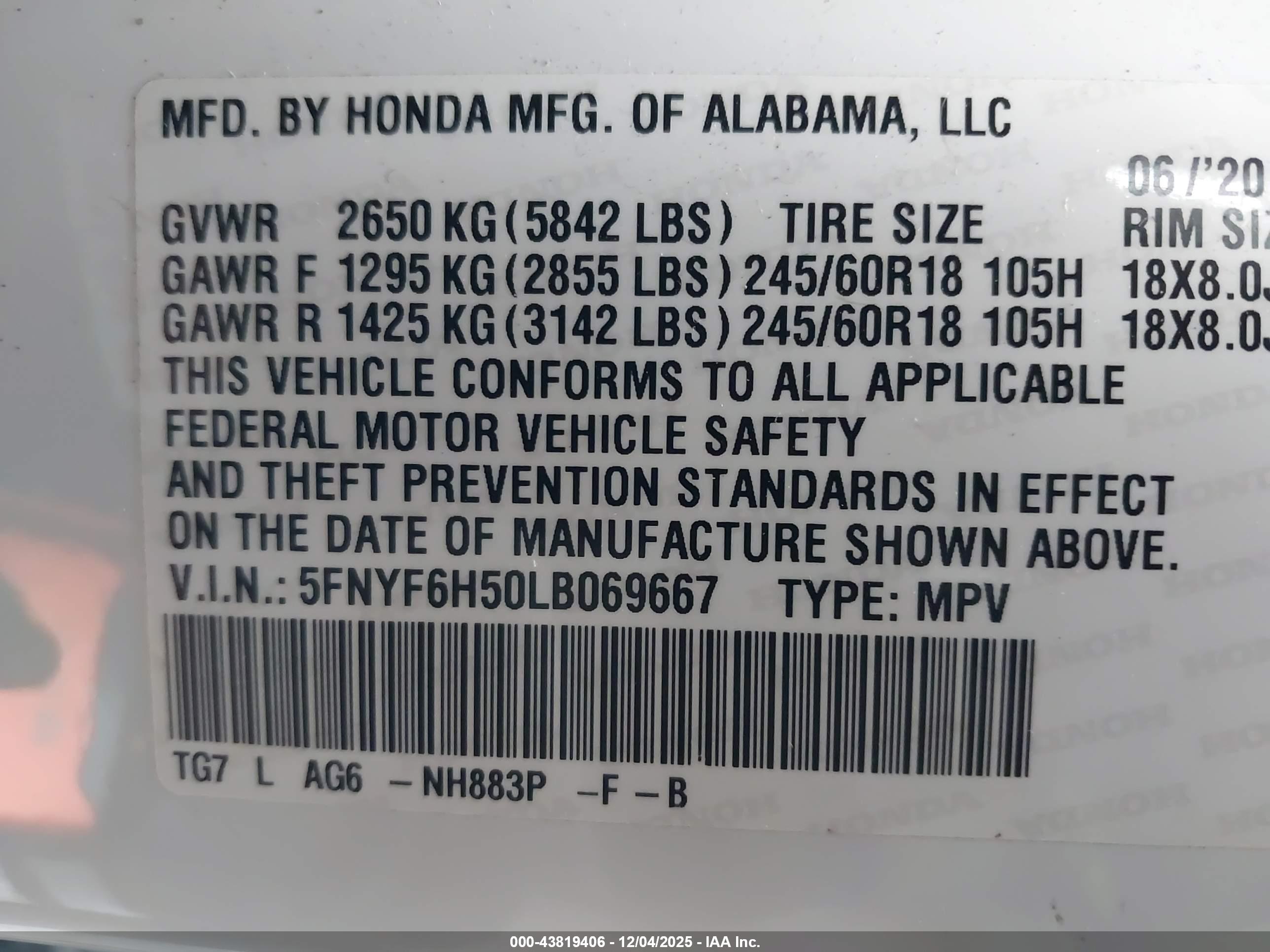 HONDA PILOT image 9