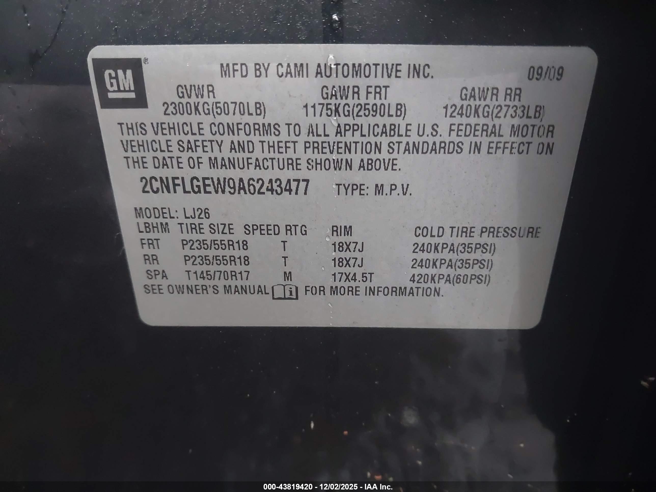 CHEVROLET EQUINOX image 9