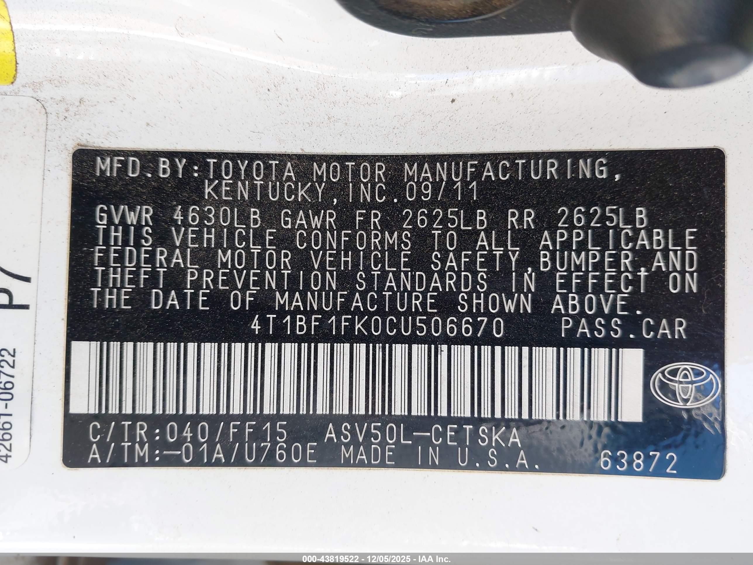 TOYOTA CAMRY image 9