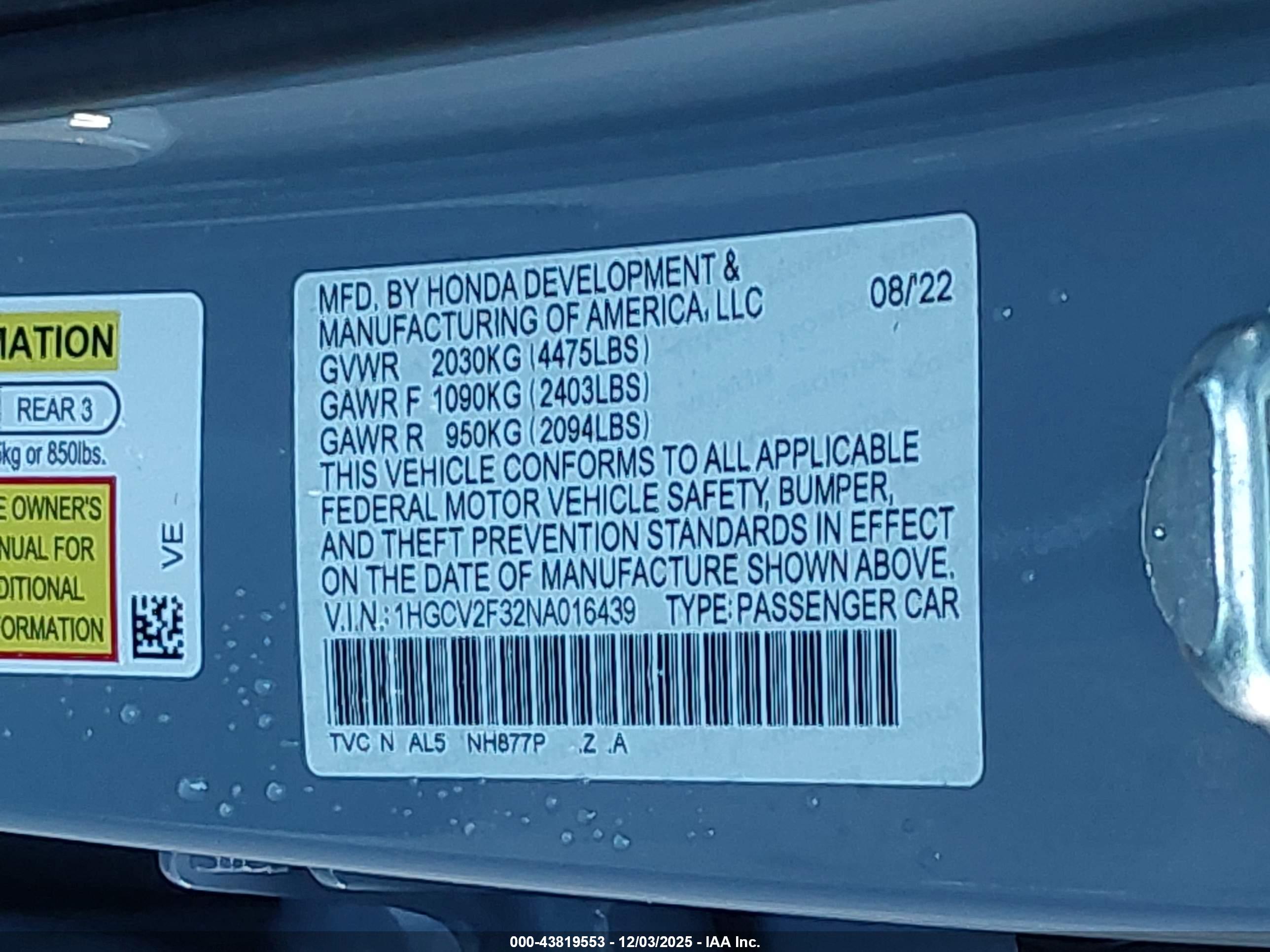 HONDA ACCORD image 9