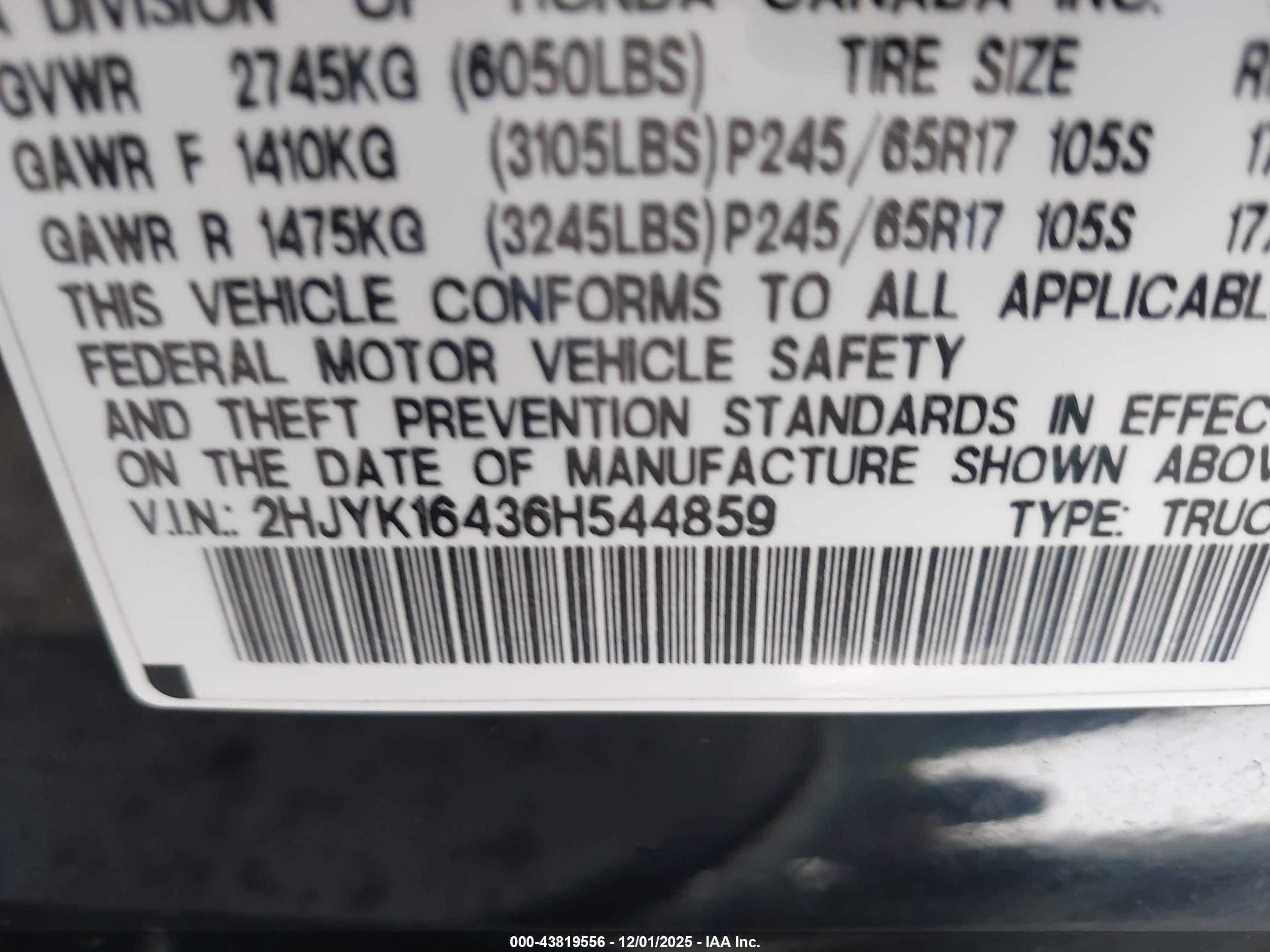 HONDA RIDGELINE image 9