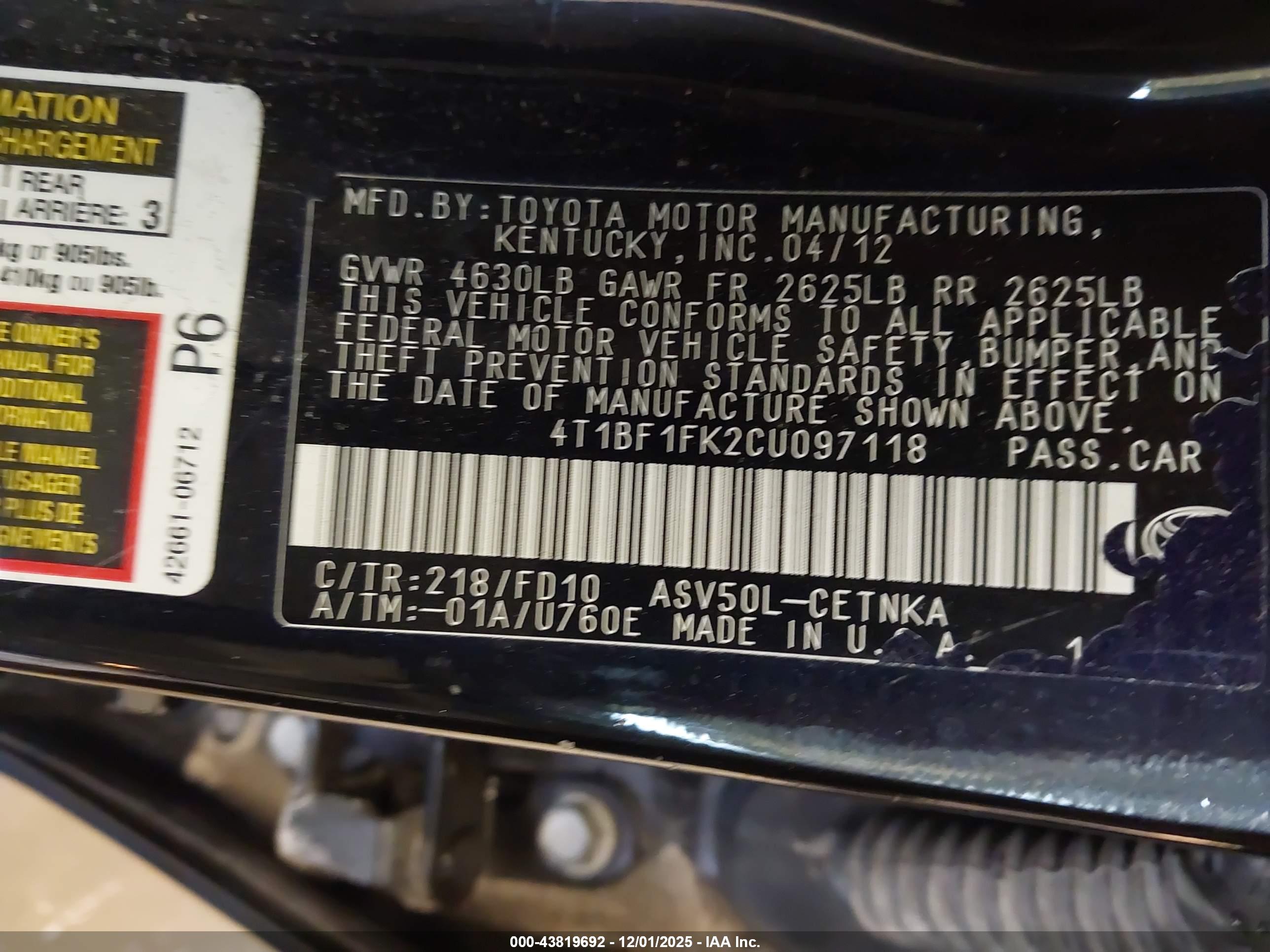 TOYOTA CAMRY image 9