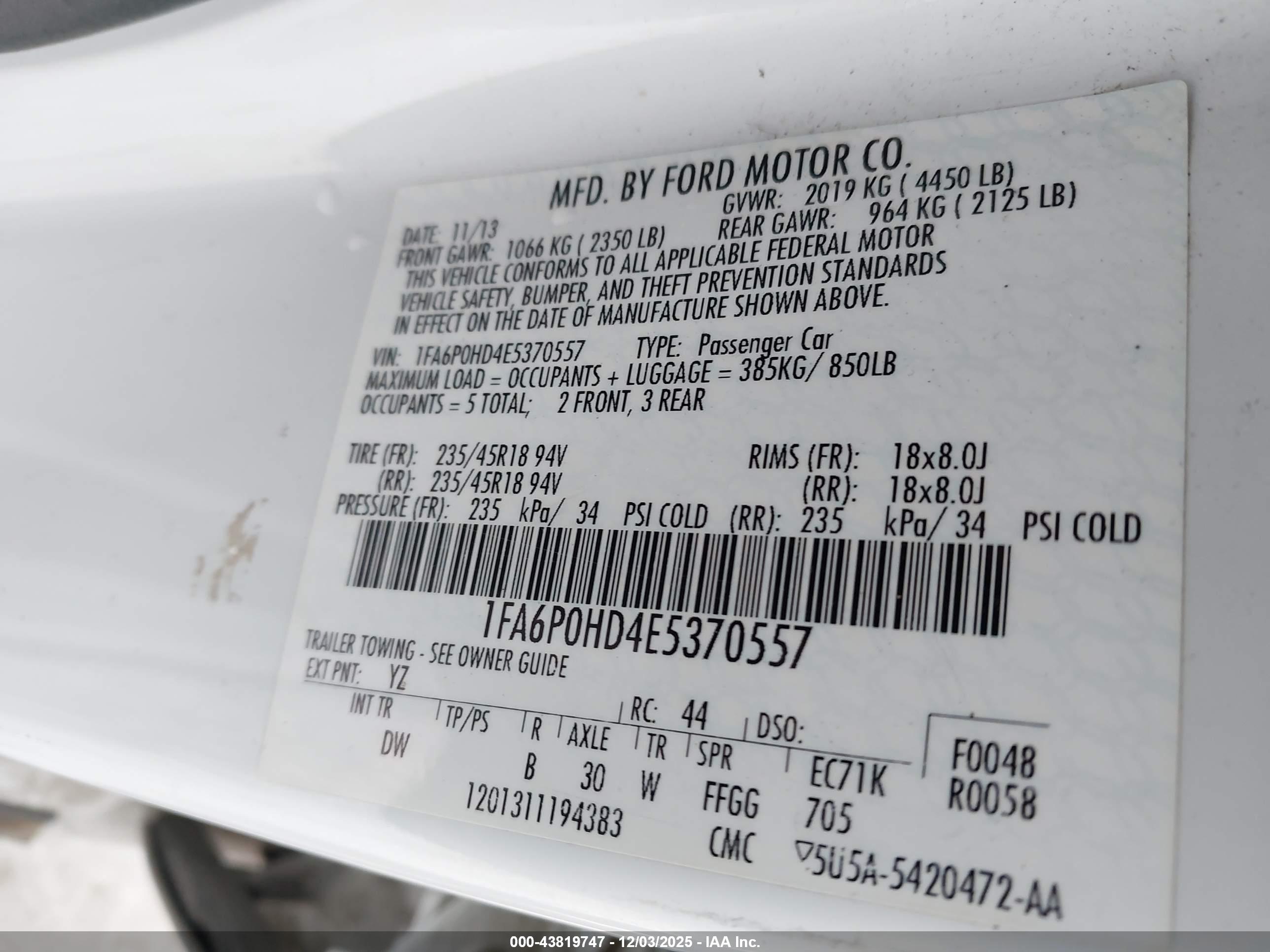 FORD FUSION image 9