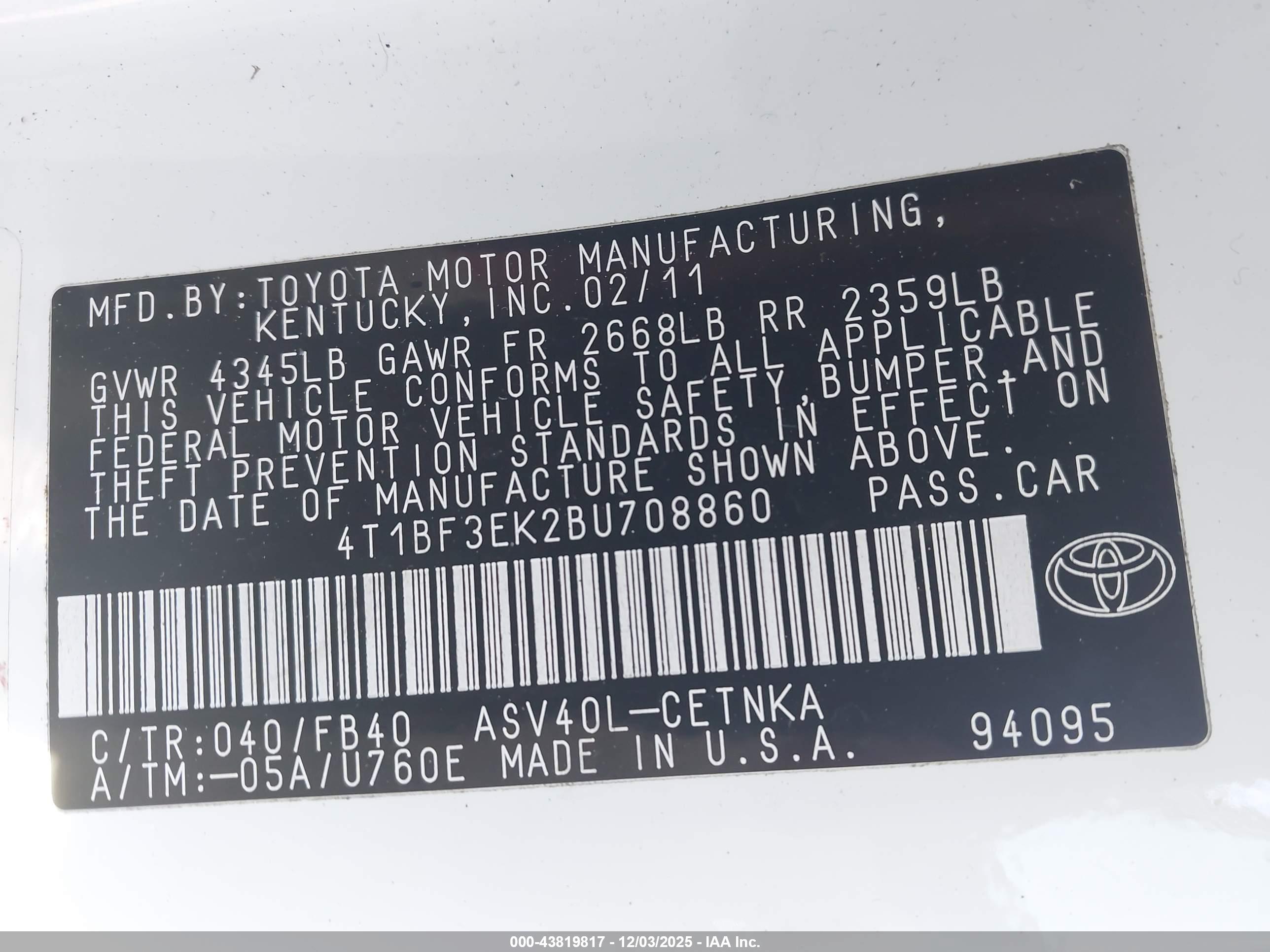 TOYOTA CAMRY image 9