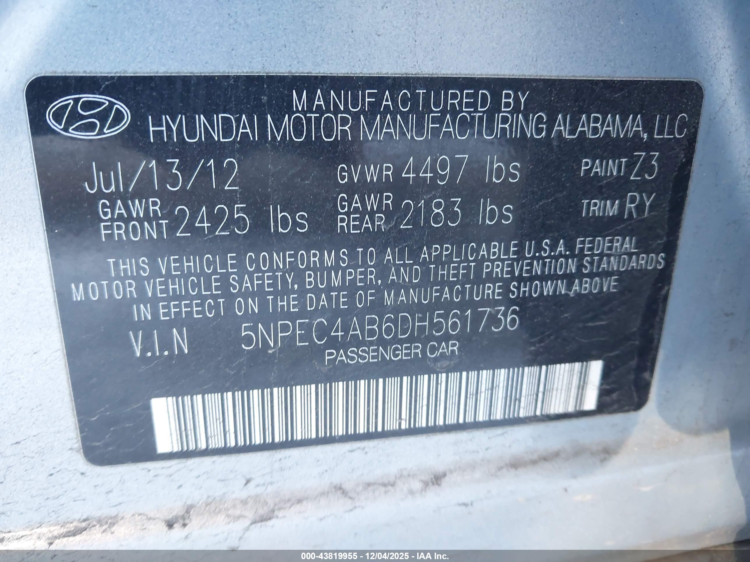 HYUNDAI SONATA image 9