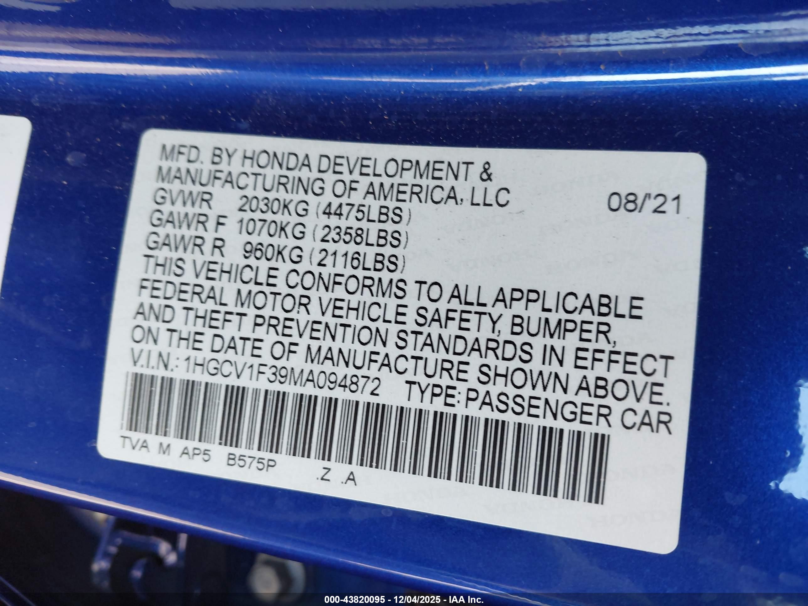 HONDA ACCORD image 9
